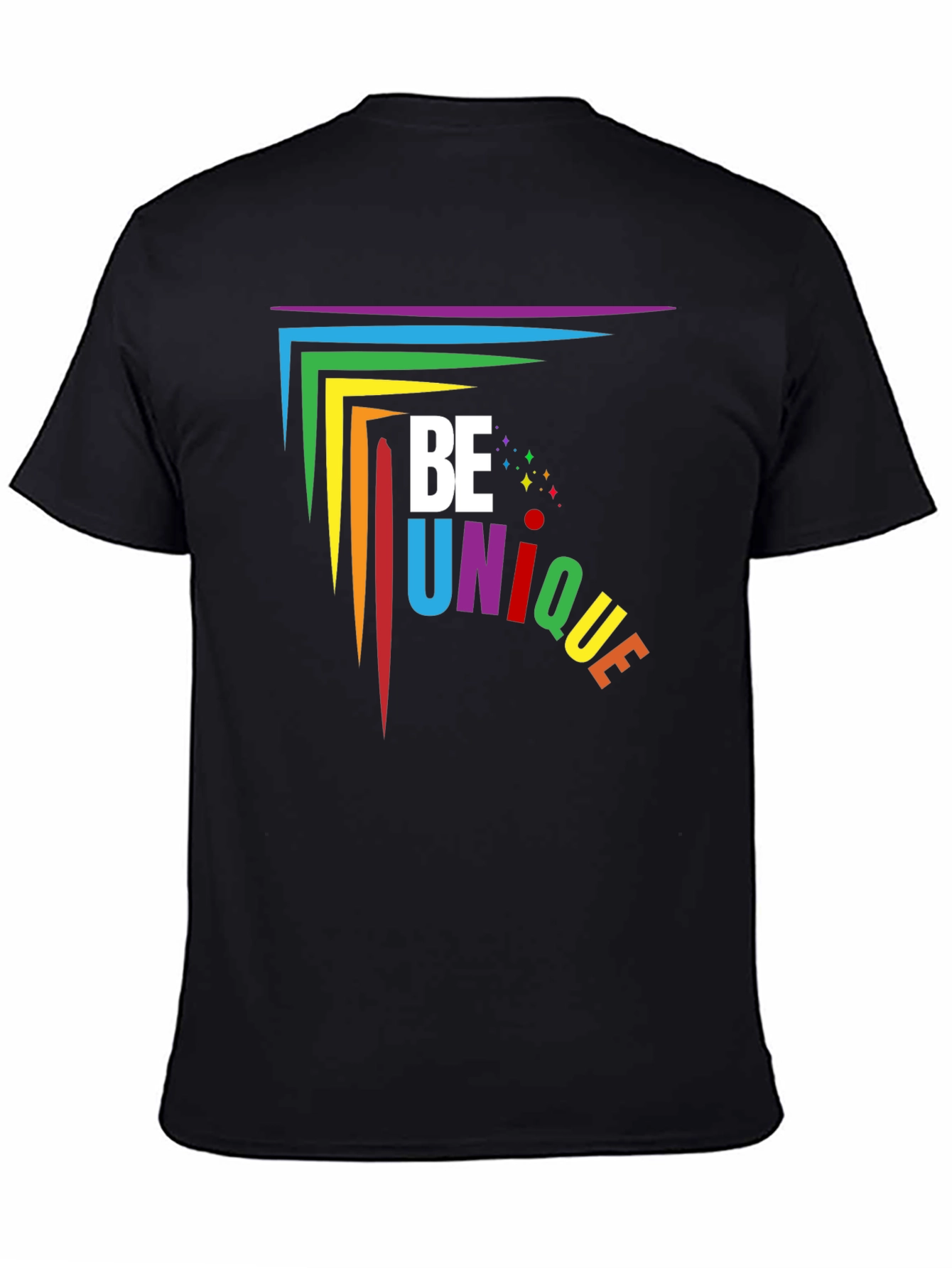 Be Unique Rainbow Graphic T-Shirt