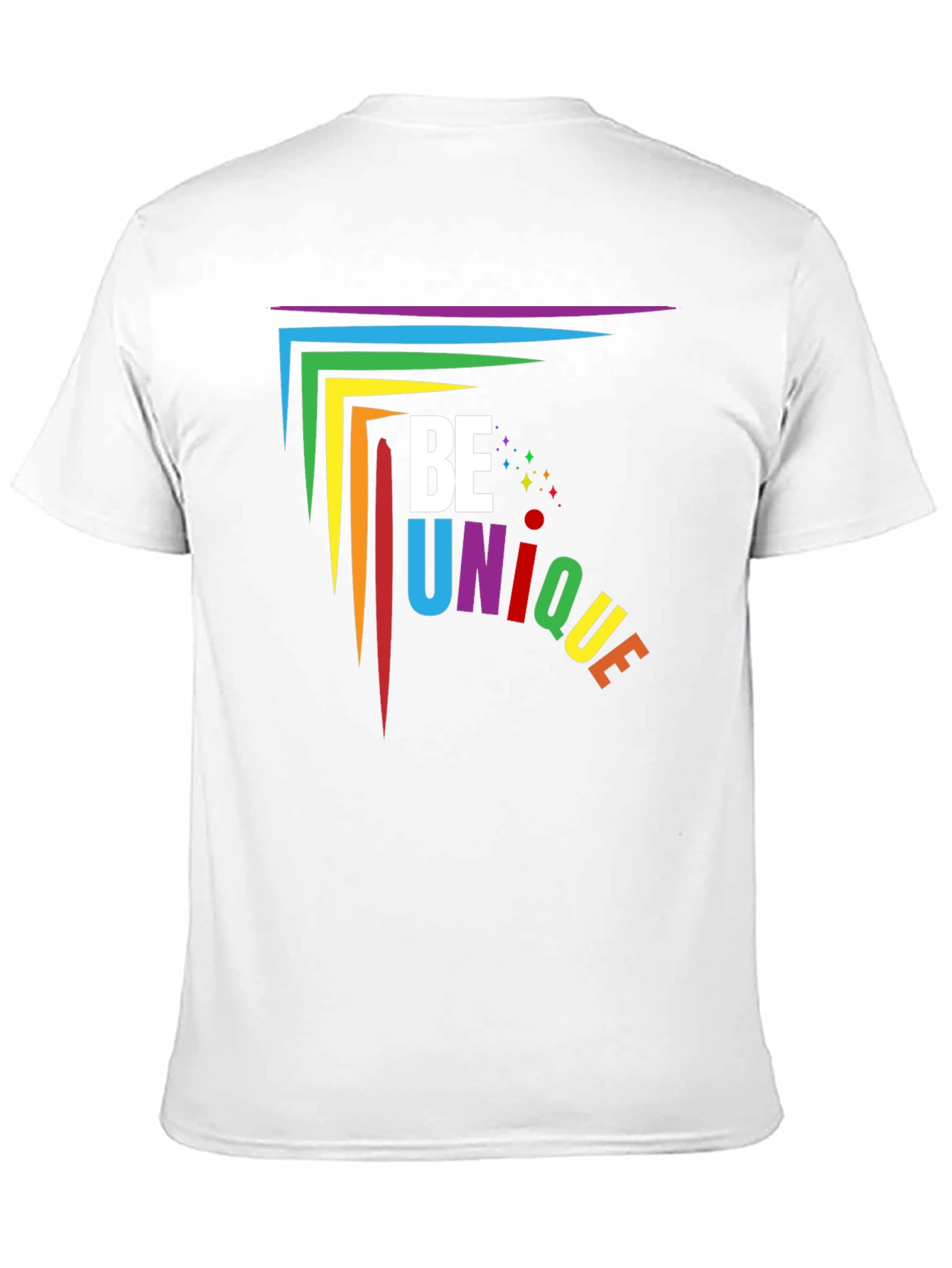 Be Unique Rainbow Graphic T-Shirt