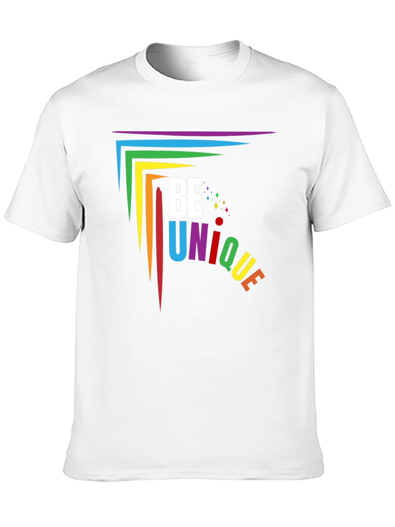 Be Unique Rainbow Graphic T-Shirt