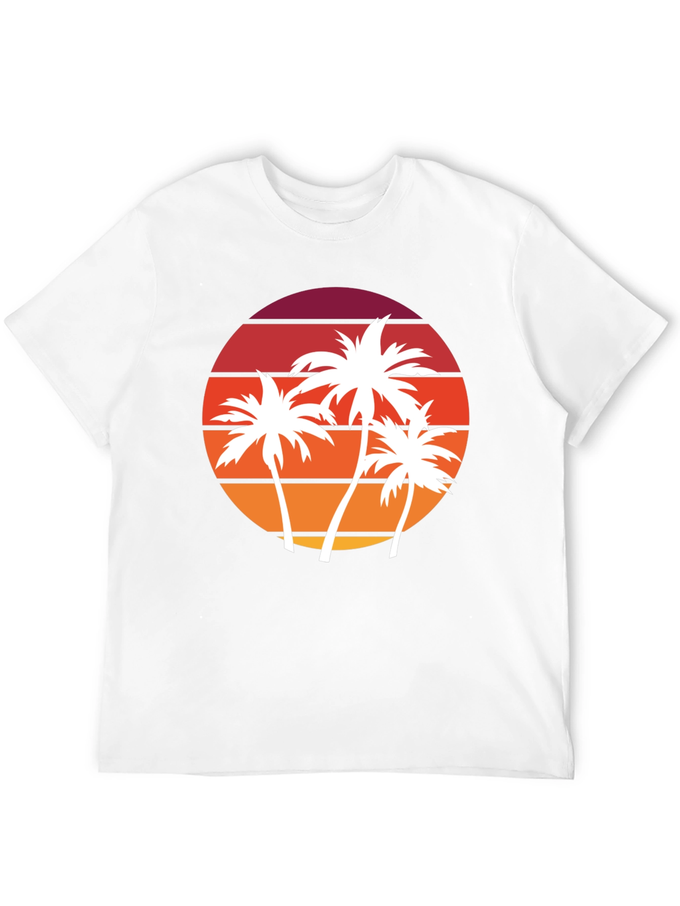 Retro Sunset Palm Tree Graphic Tee