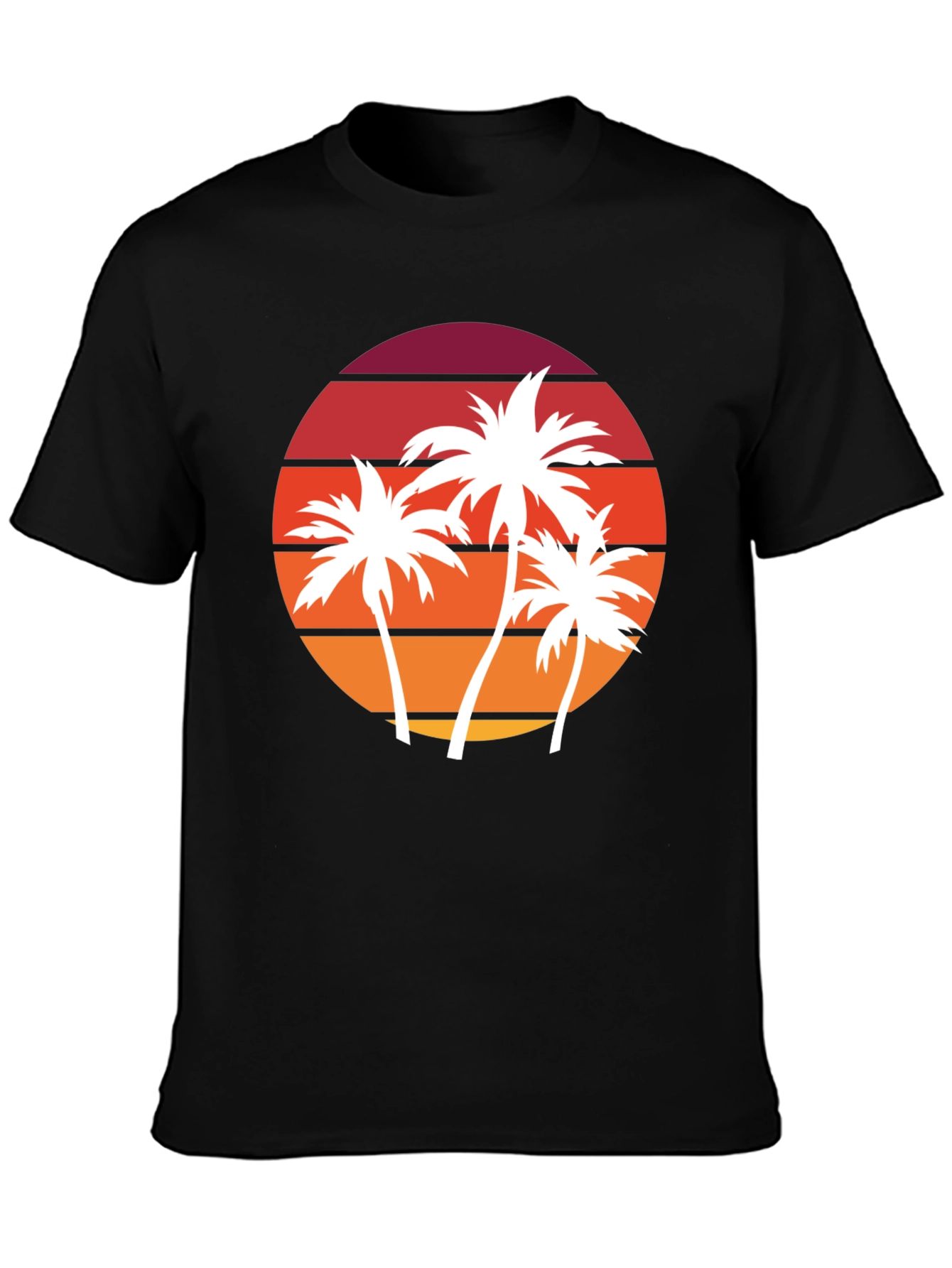 Retro Sunset Palm Tree Graphic Tee