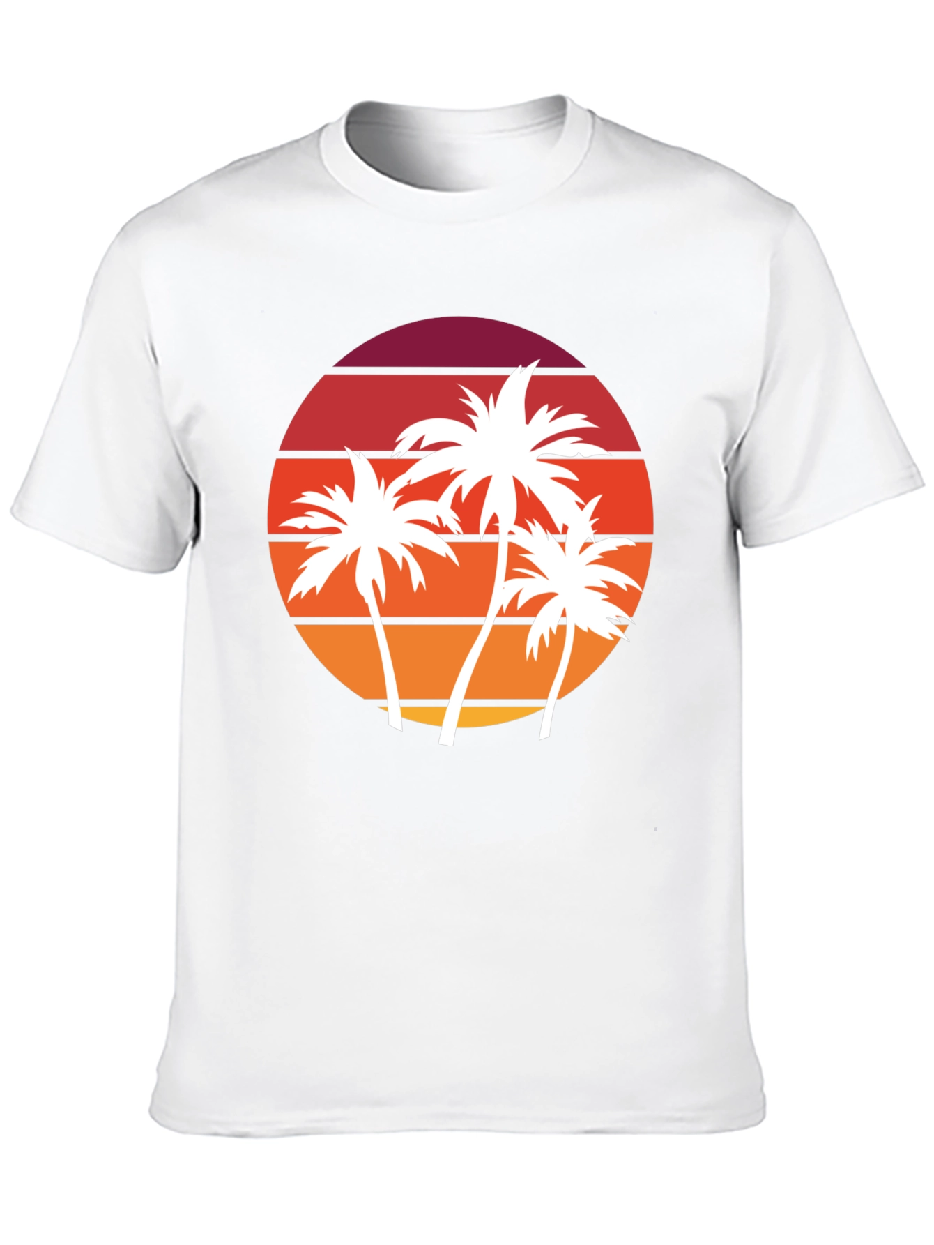 Retro Sunset Palm Tree Graphic Tee