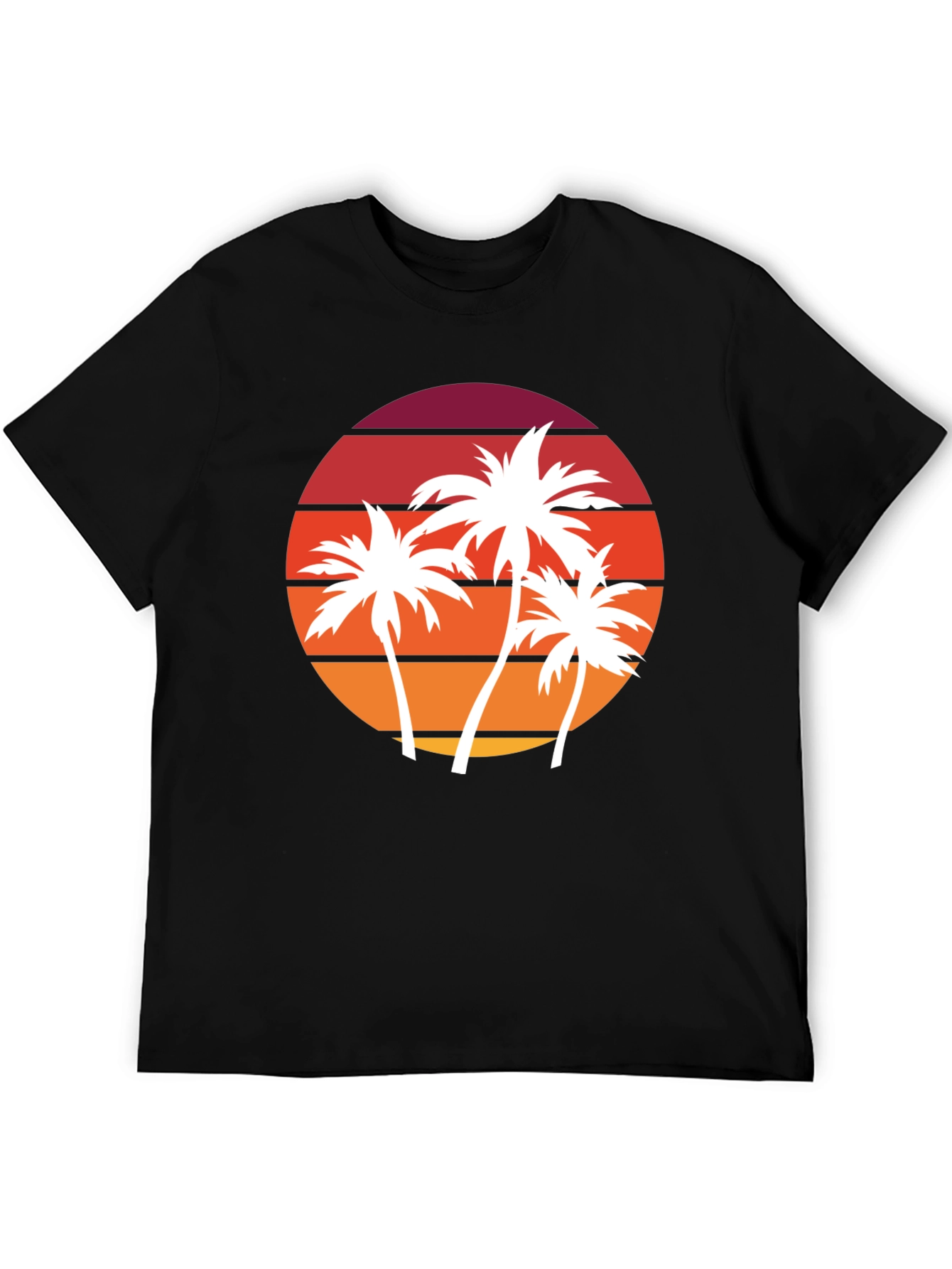 Retro Sunset Palm Tree Graphic Tee
