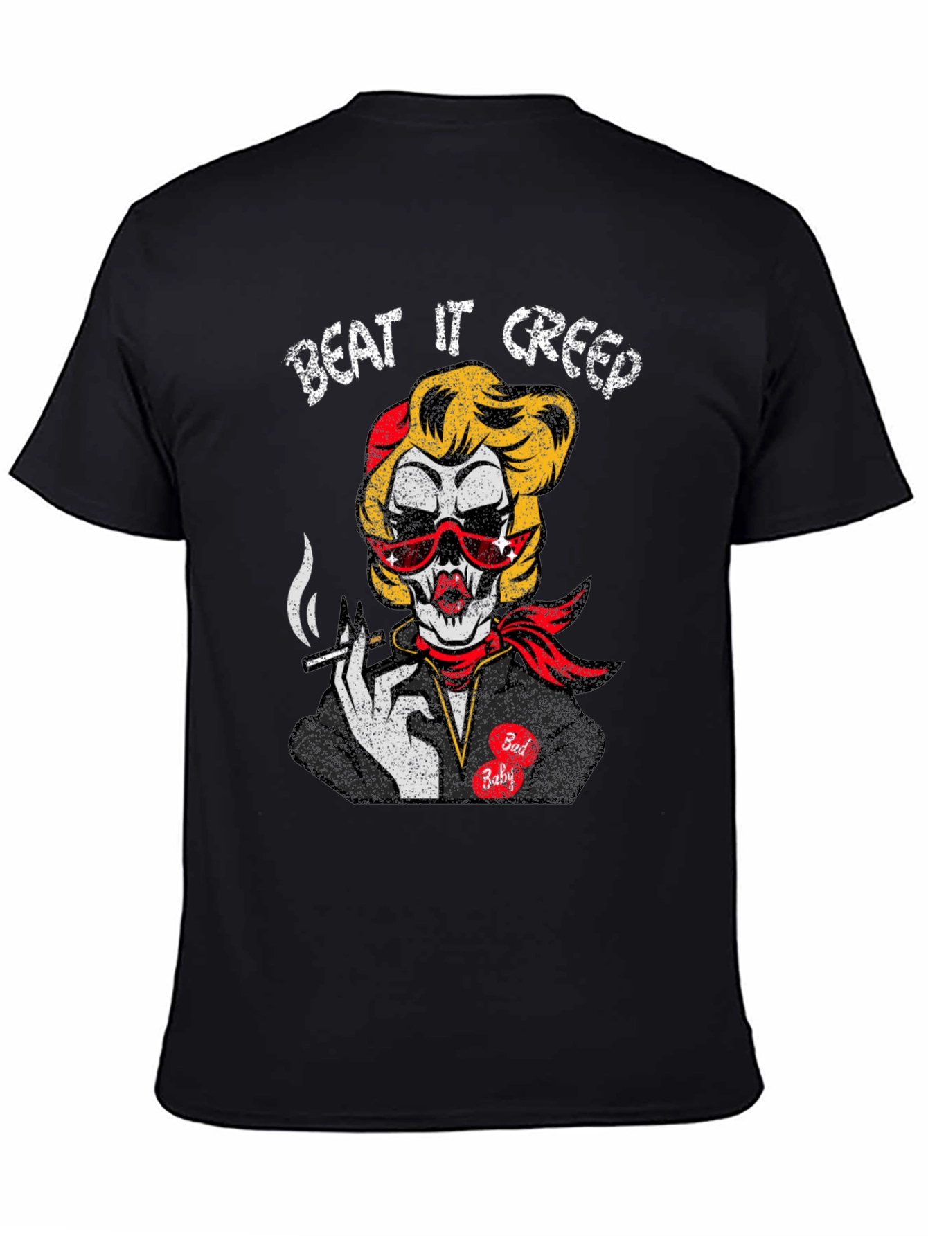 Beat It Creep Graphic T-Shirt - Skull Lady