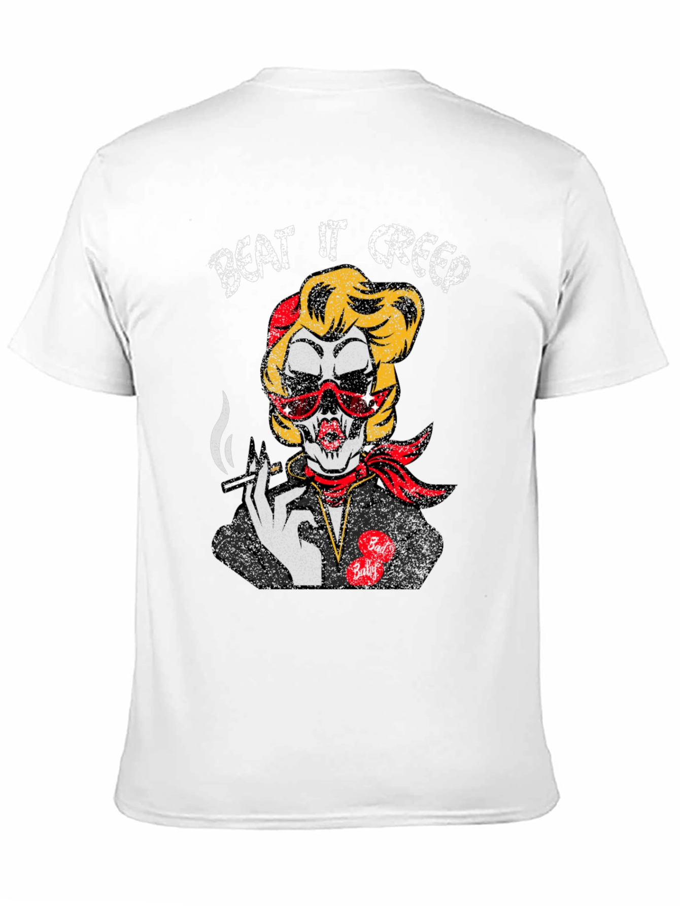 Beat It Creep Graphic T-Shirt - Skull Lady