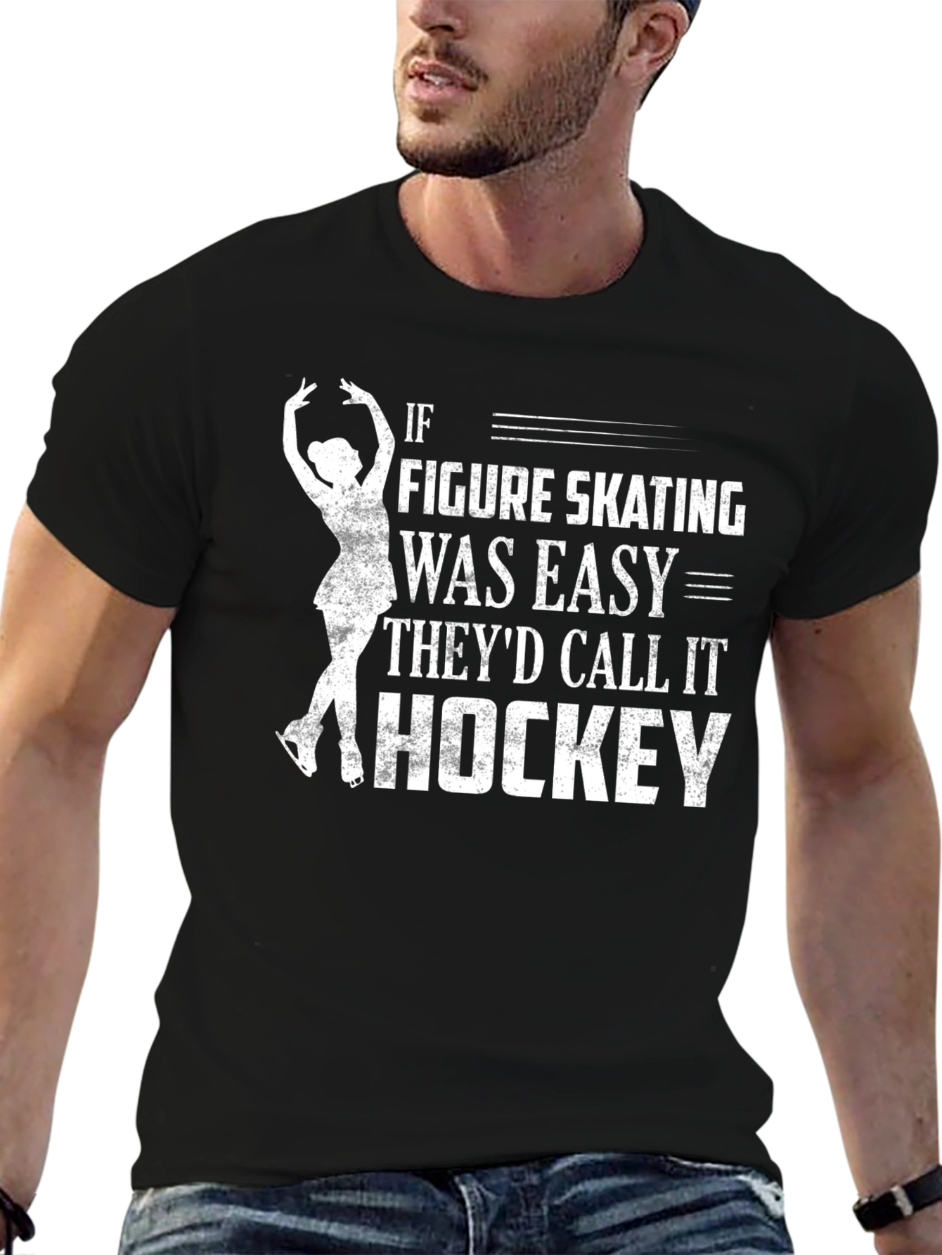 Figure Skating vs Hockey Graphic Tee