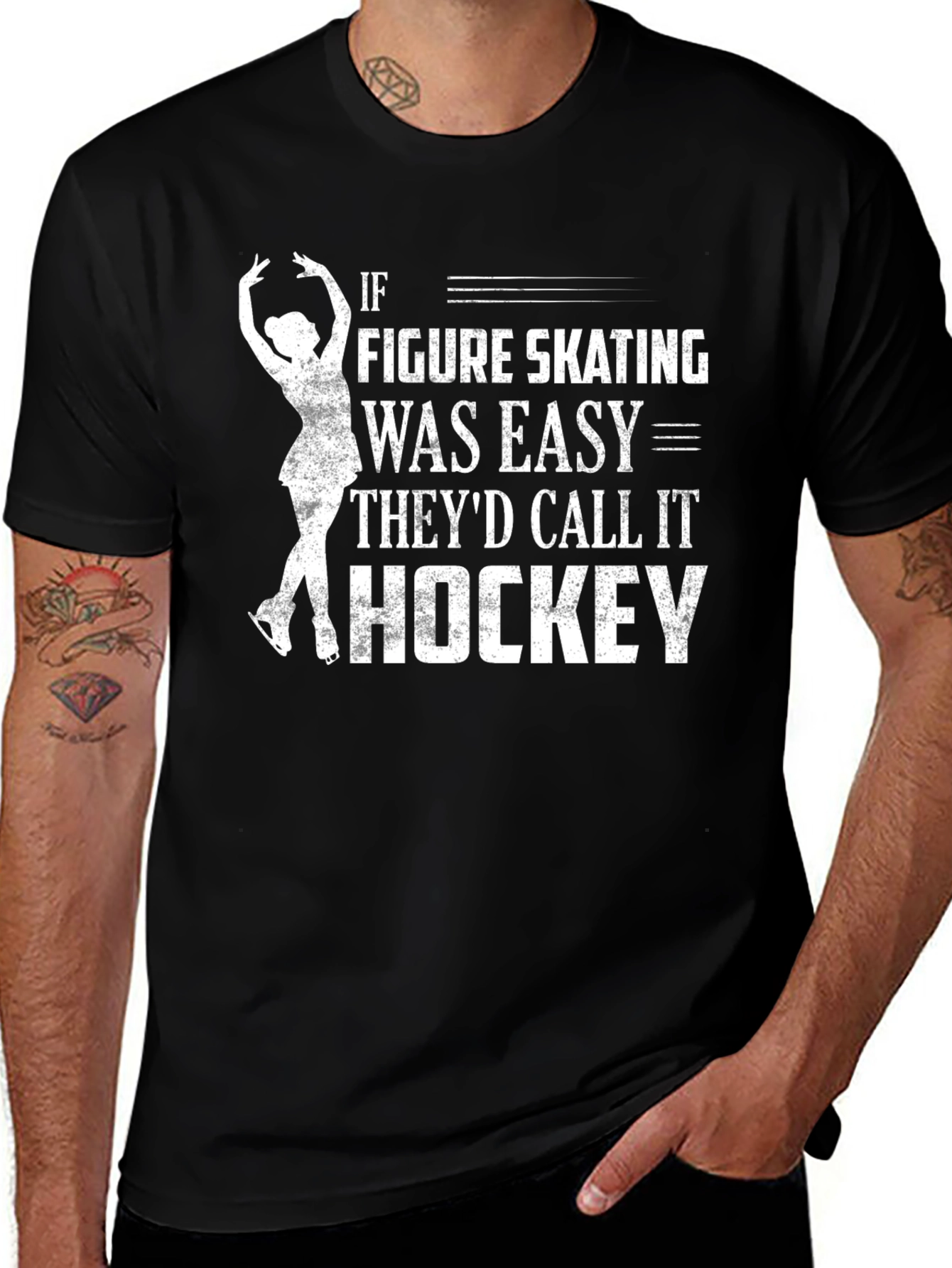 Figure Skating vs Hockey Graphic Tee