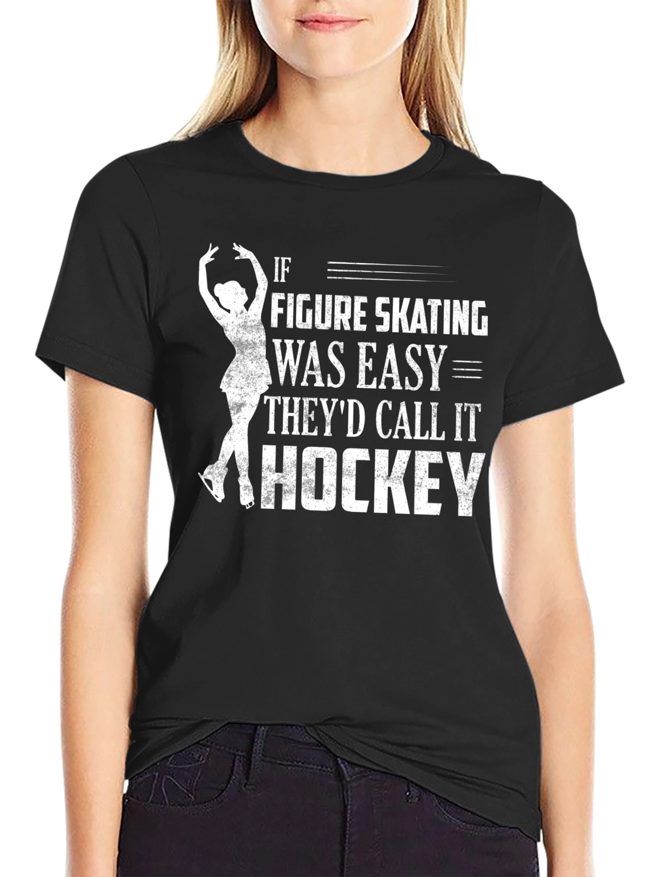 Figure Skating vs Hockey Graphic Tee