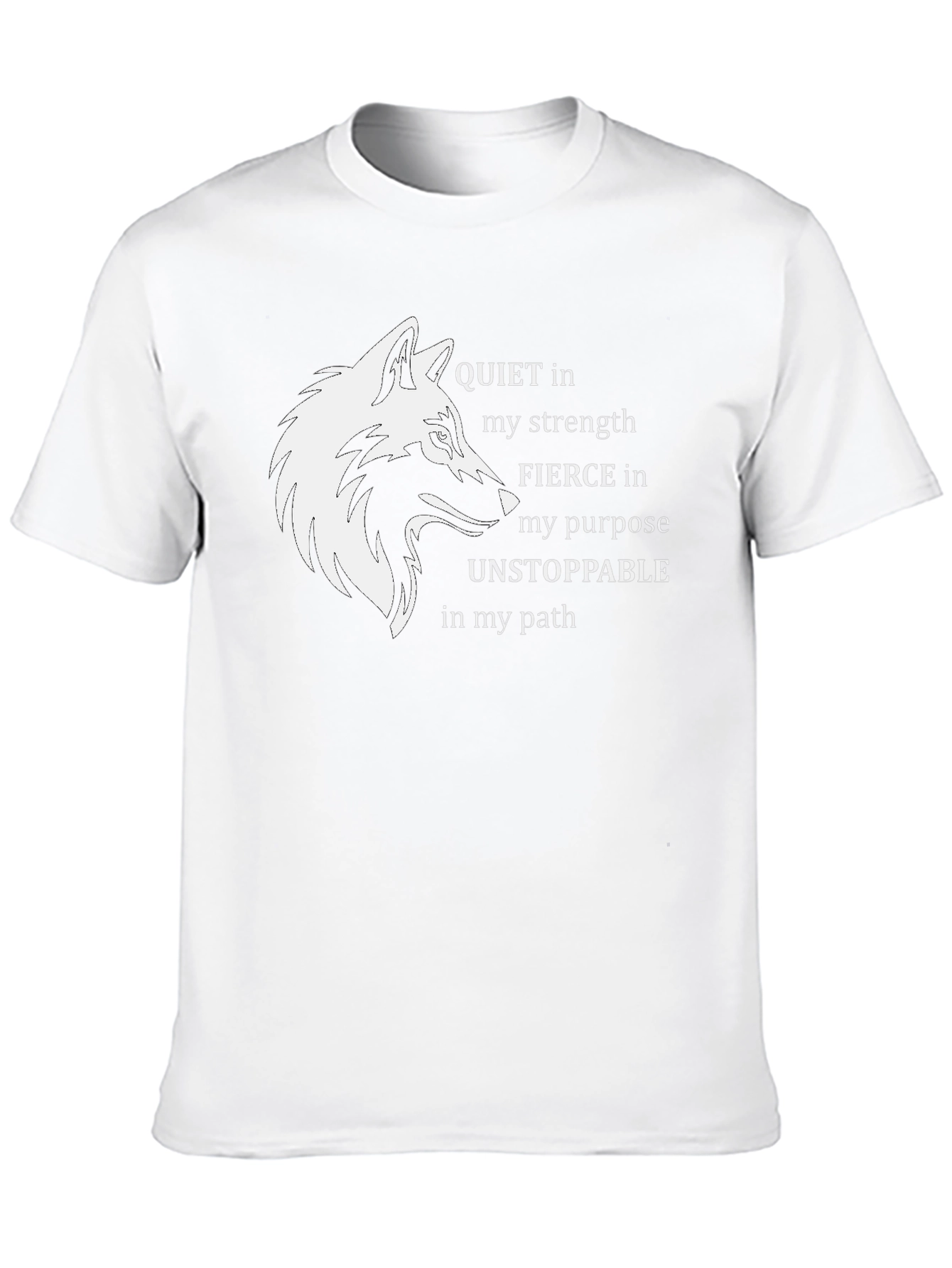 Wolf Graphic T-Shirt - Quiet Strength Design