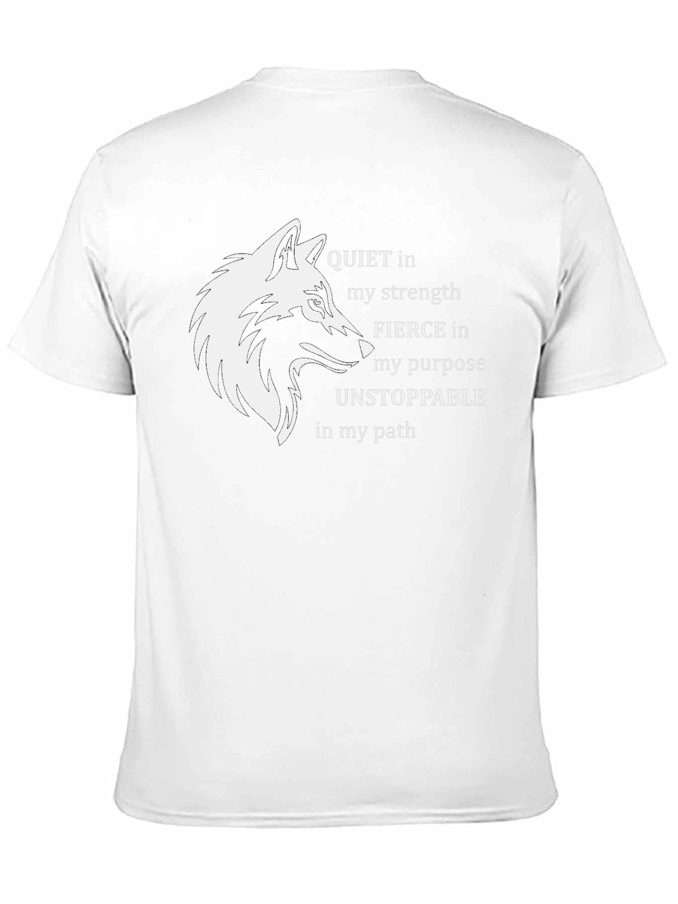 Wolf Graphic T-Shirt - Quiet Strength Design