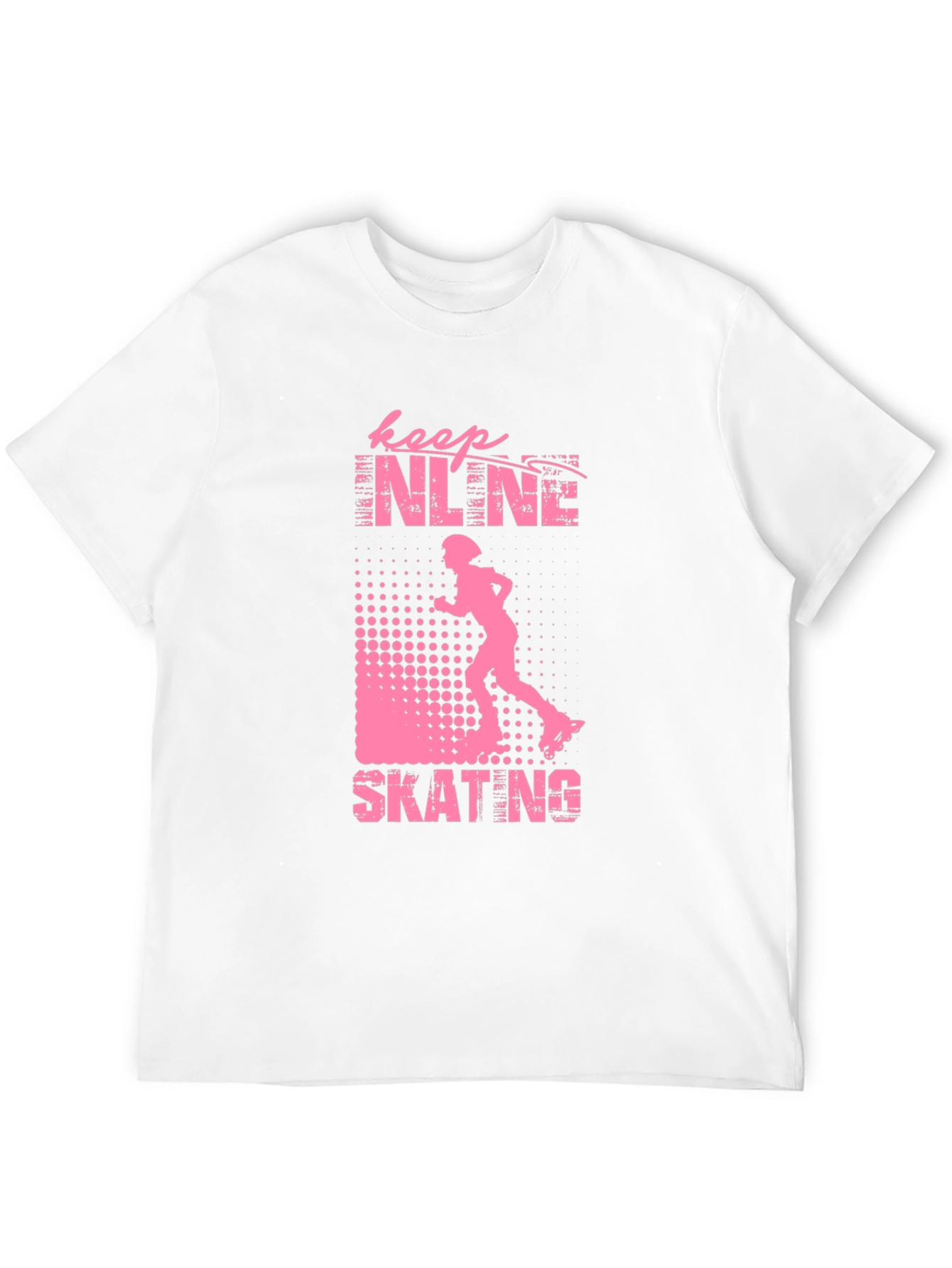 Keep Inline Skating T-Shirt Black Pink Design