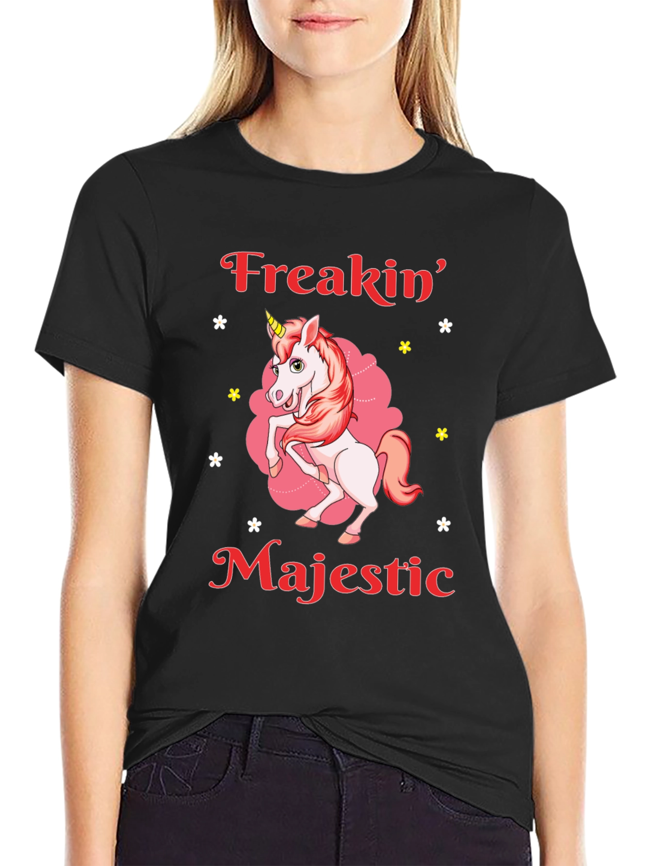 Freakin Majestic Unicorn Graphic T-Shirt