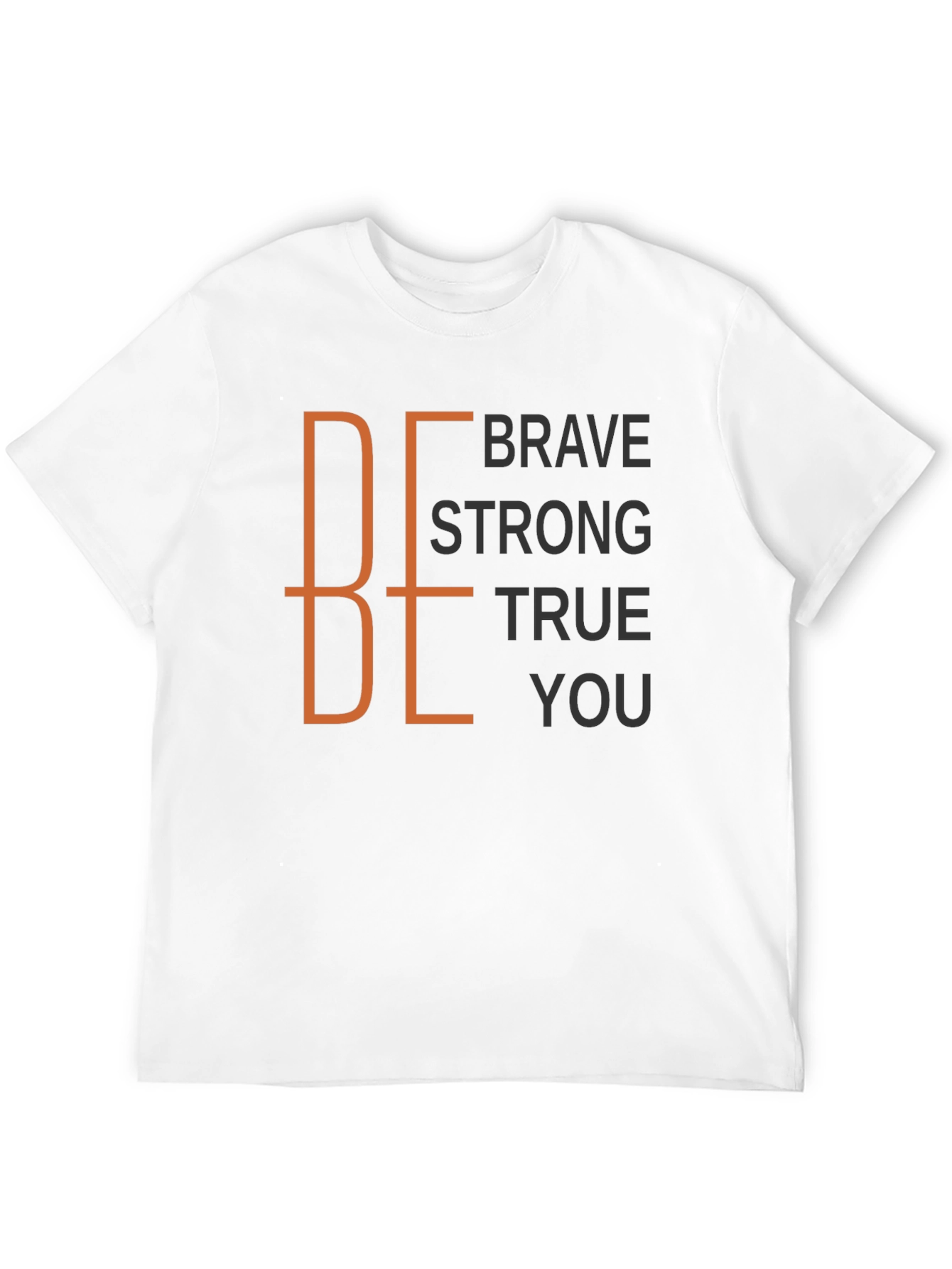 Be Brave Strong True You Black Graphic Tee