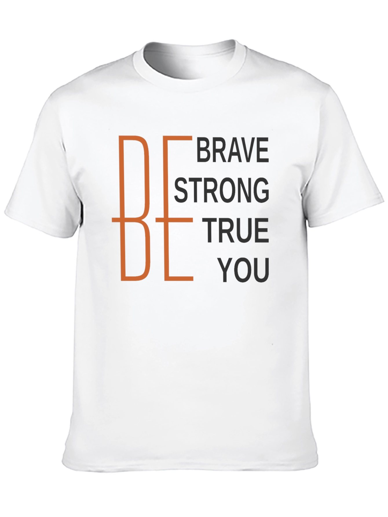 Be Brave Strong True You Black Graphic Tee