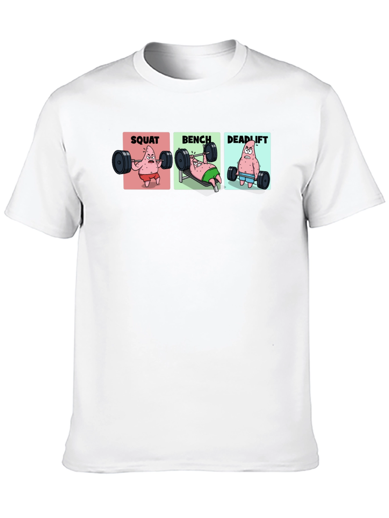 Patrick Star Gym T-Shirt - Squat Bench Deadlift