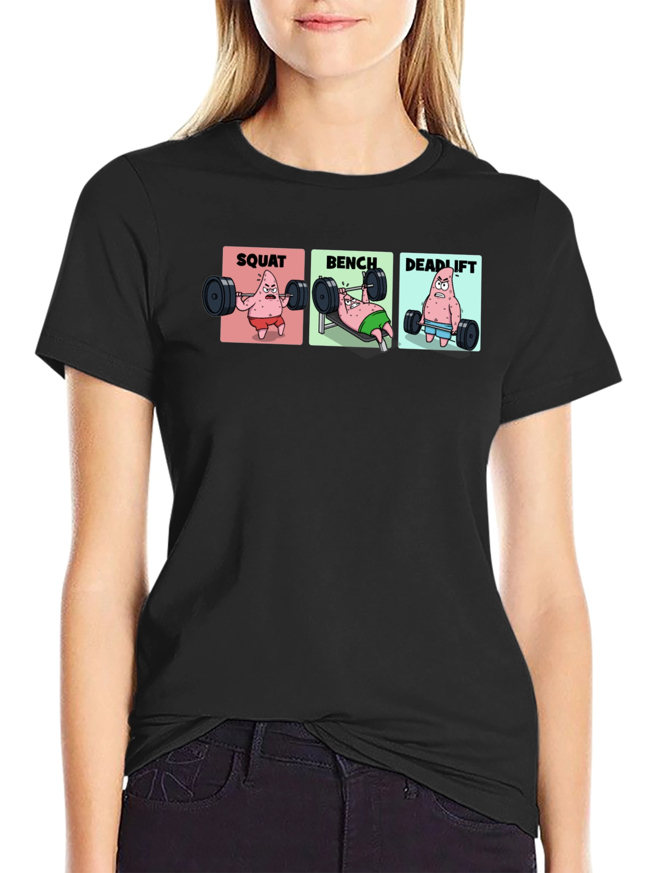 Patrick Star Gym T-Shirt - Squat Bench Deadlift