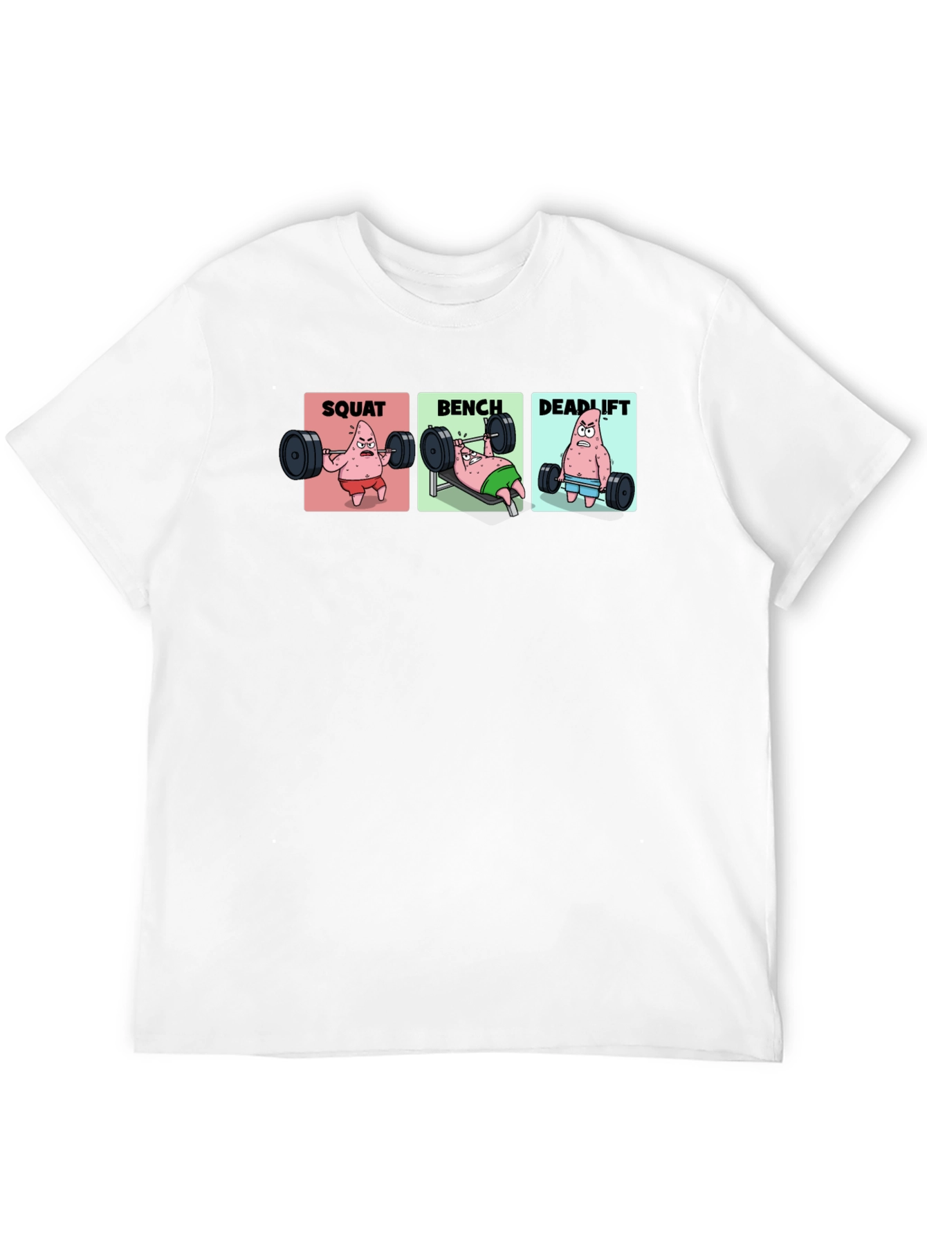 Patrick Star Gym T-Shirt - Squat Bench Deadlift