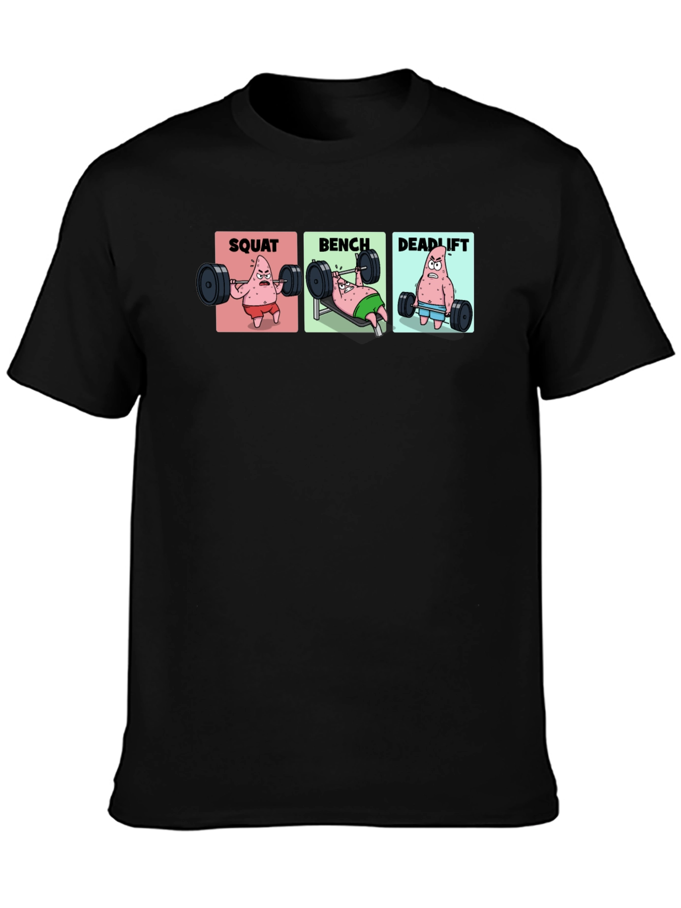 Patrick Star Gym T-Shirt - Squat Bench Deadlift