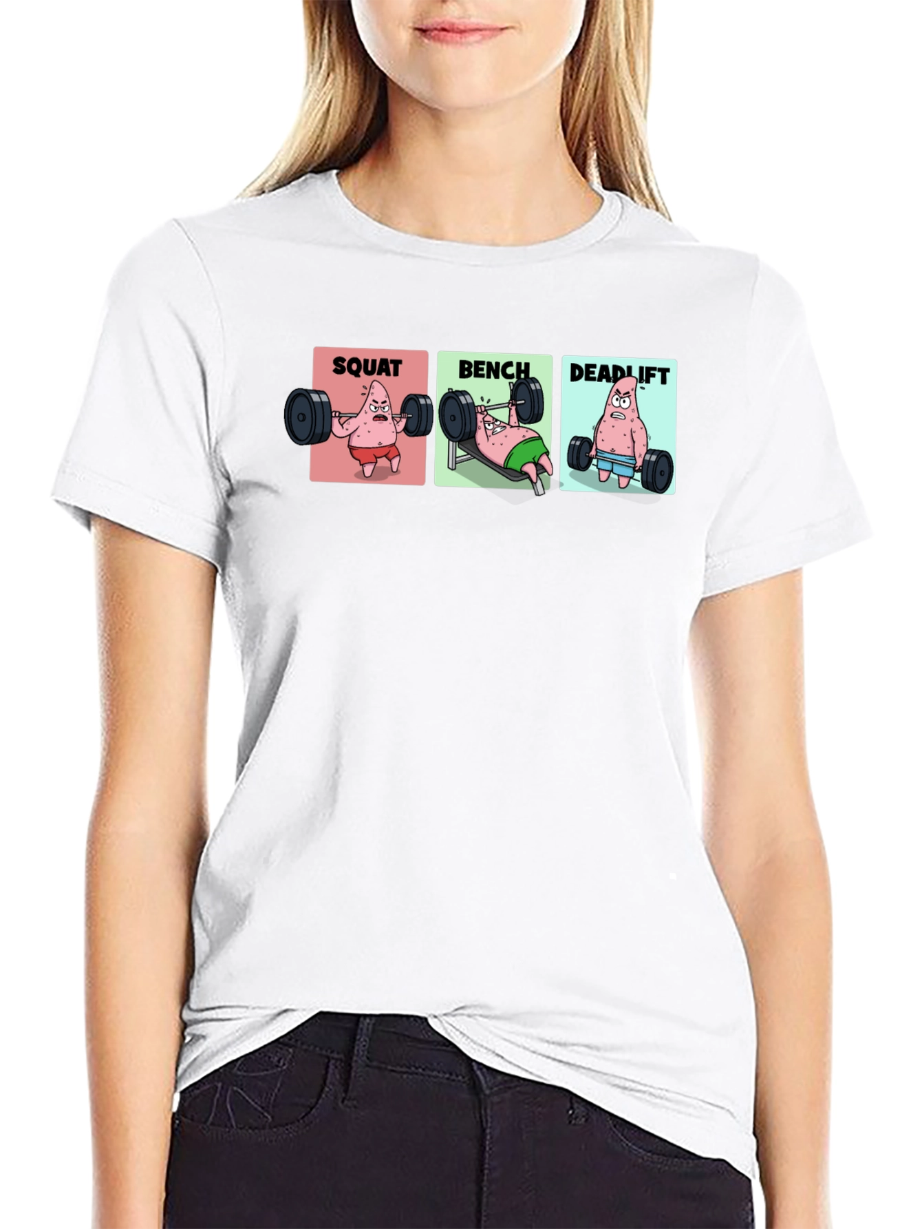 Patrick Star Gym T-Shirt - Squat Bench Deadlift