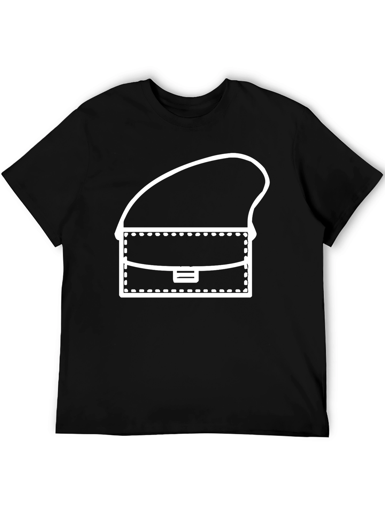 Black T-Shirt with Handbag Graphic