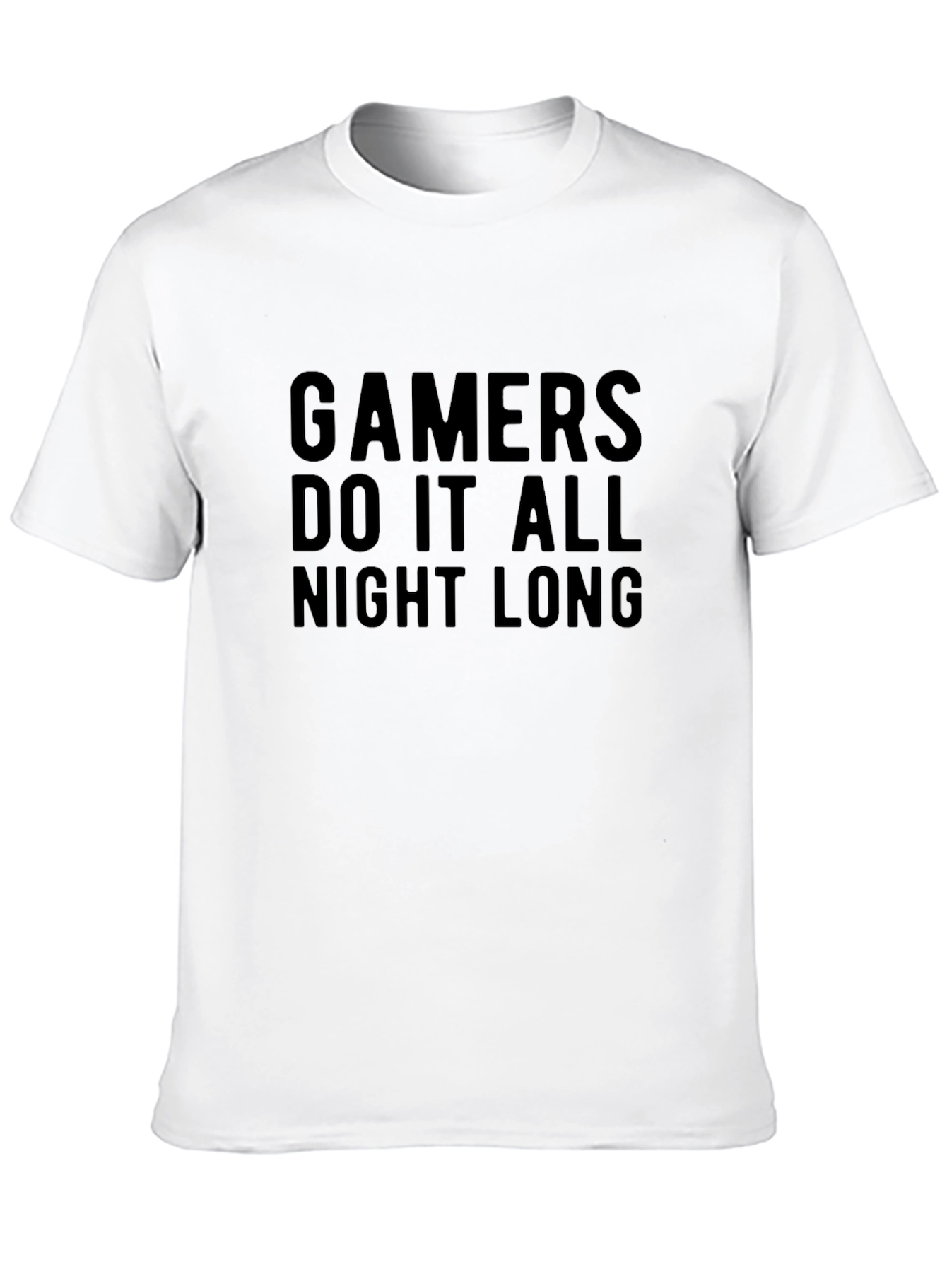 Gamers Do It All Night Long Black T-Shirt