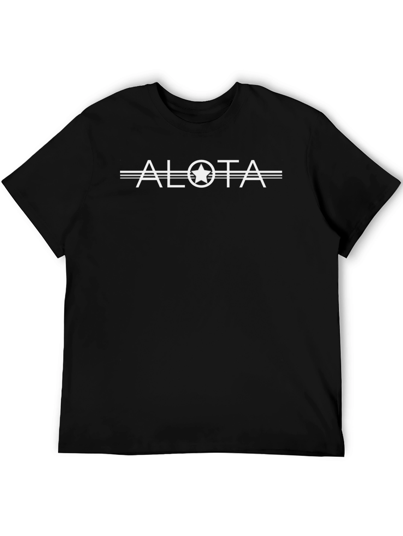 ALOTA Graphic Tee - Stylish Black Cotton Blend Shirt