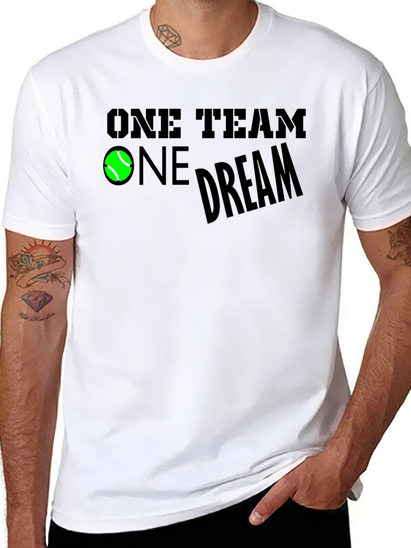 One Team One Dream Tennis Graphic T-Shirt