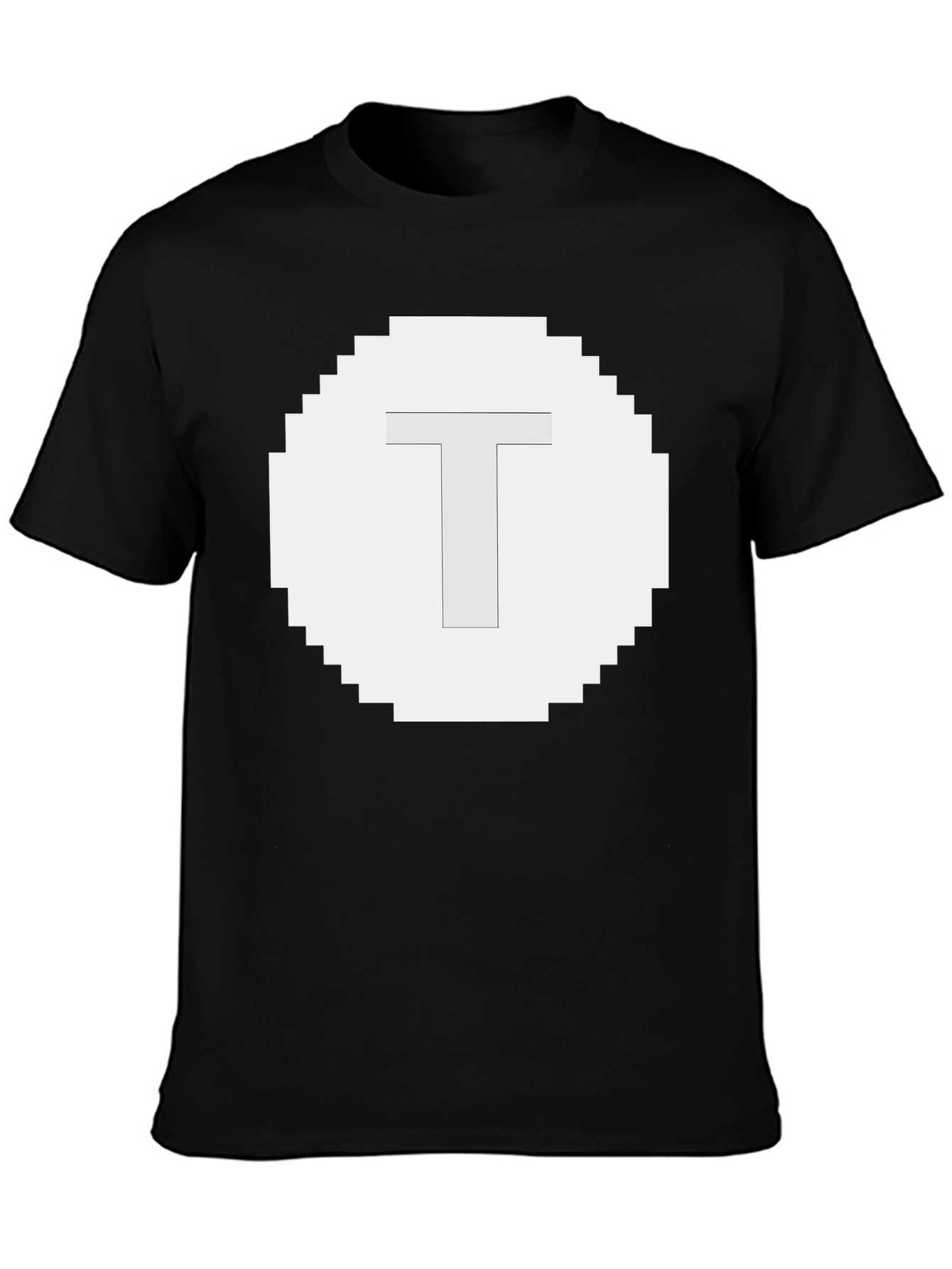 Pixel T Graphic Tee - Black Casual Shirt