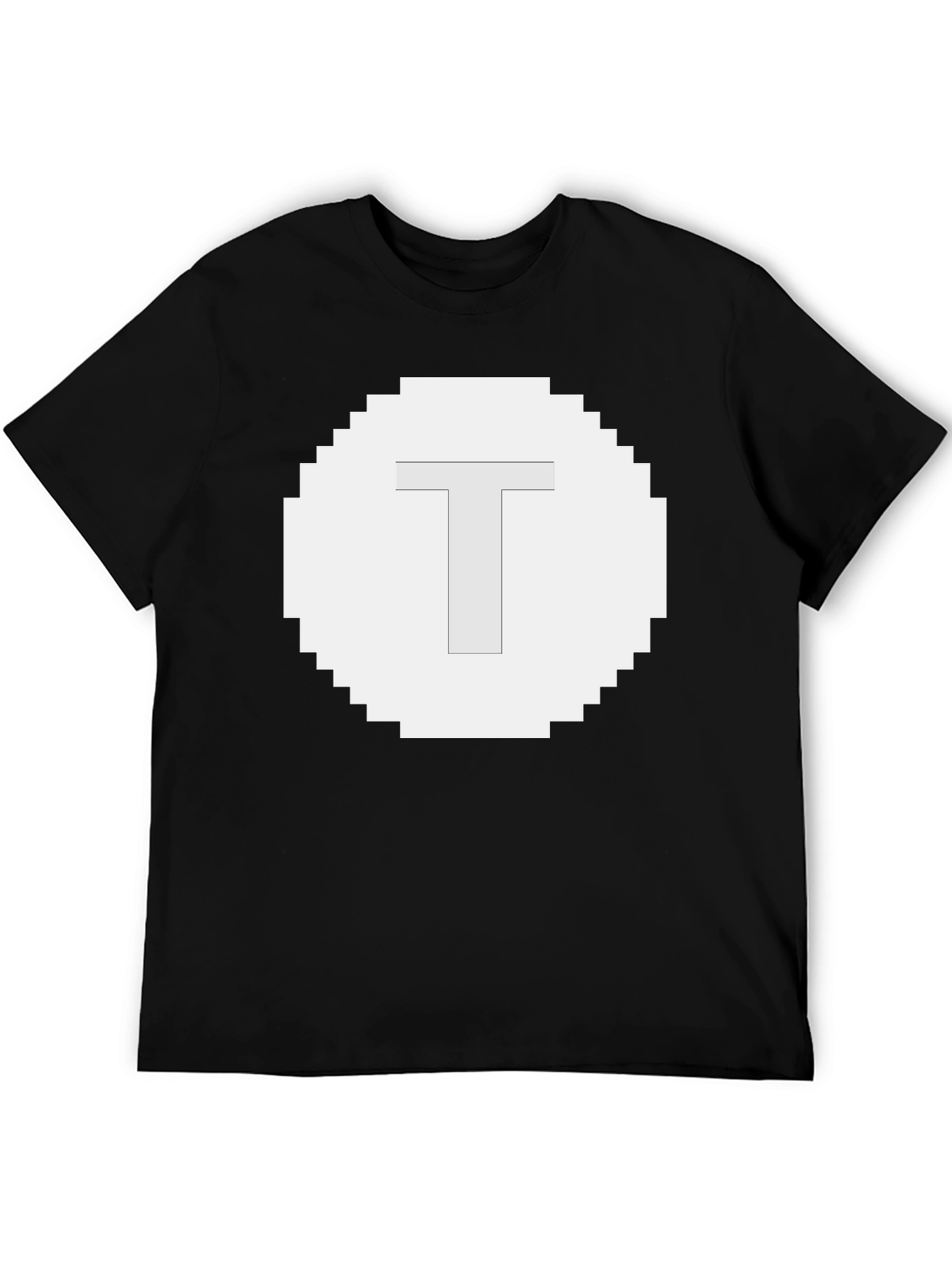 Pixel T Graphic Tee - Black Casual Shirt