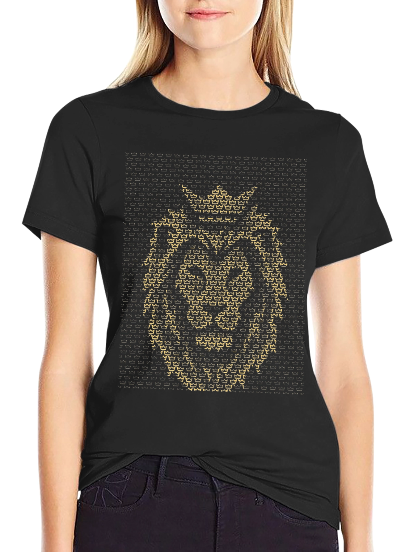 Lion Crown Graphic Black T-Shirt