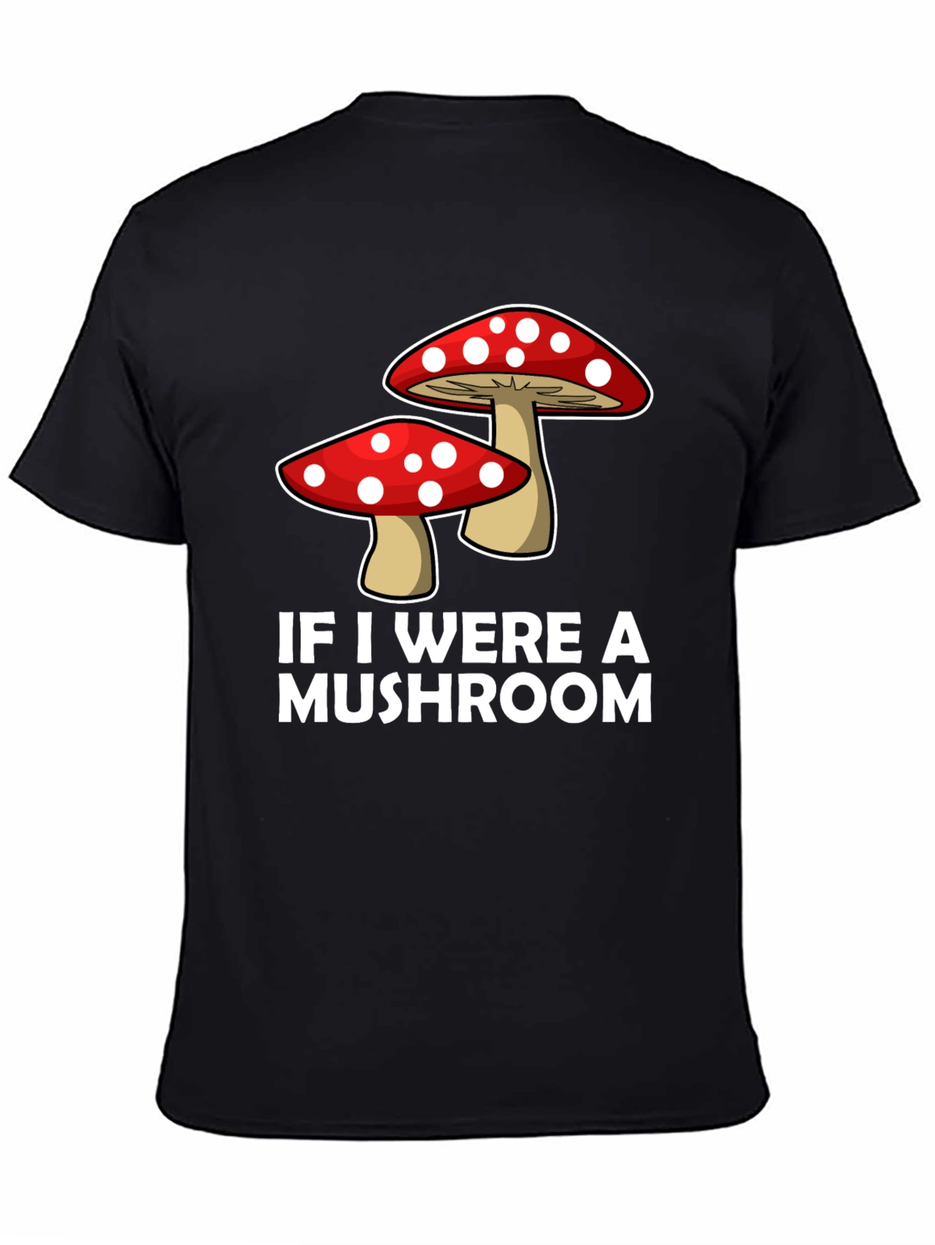 Mushroom Graphic Tee - Funny Mens Crew Neck T-Shirt