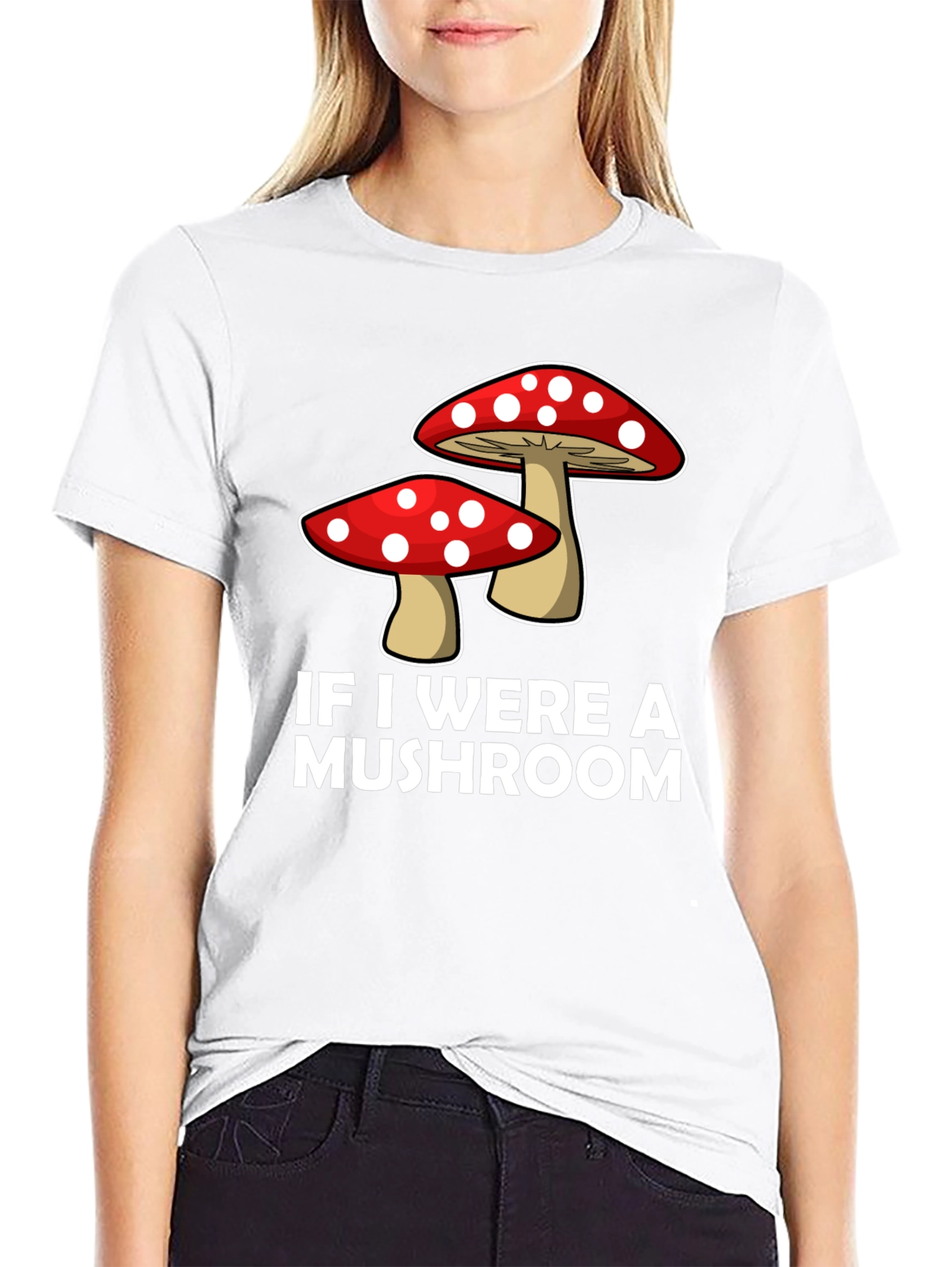 Mushroom Graphic Tee - Funny Mens Crew Neck T-Shirt
