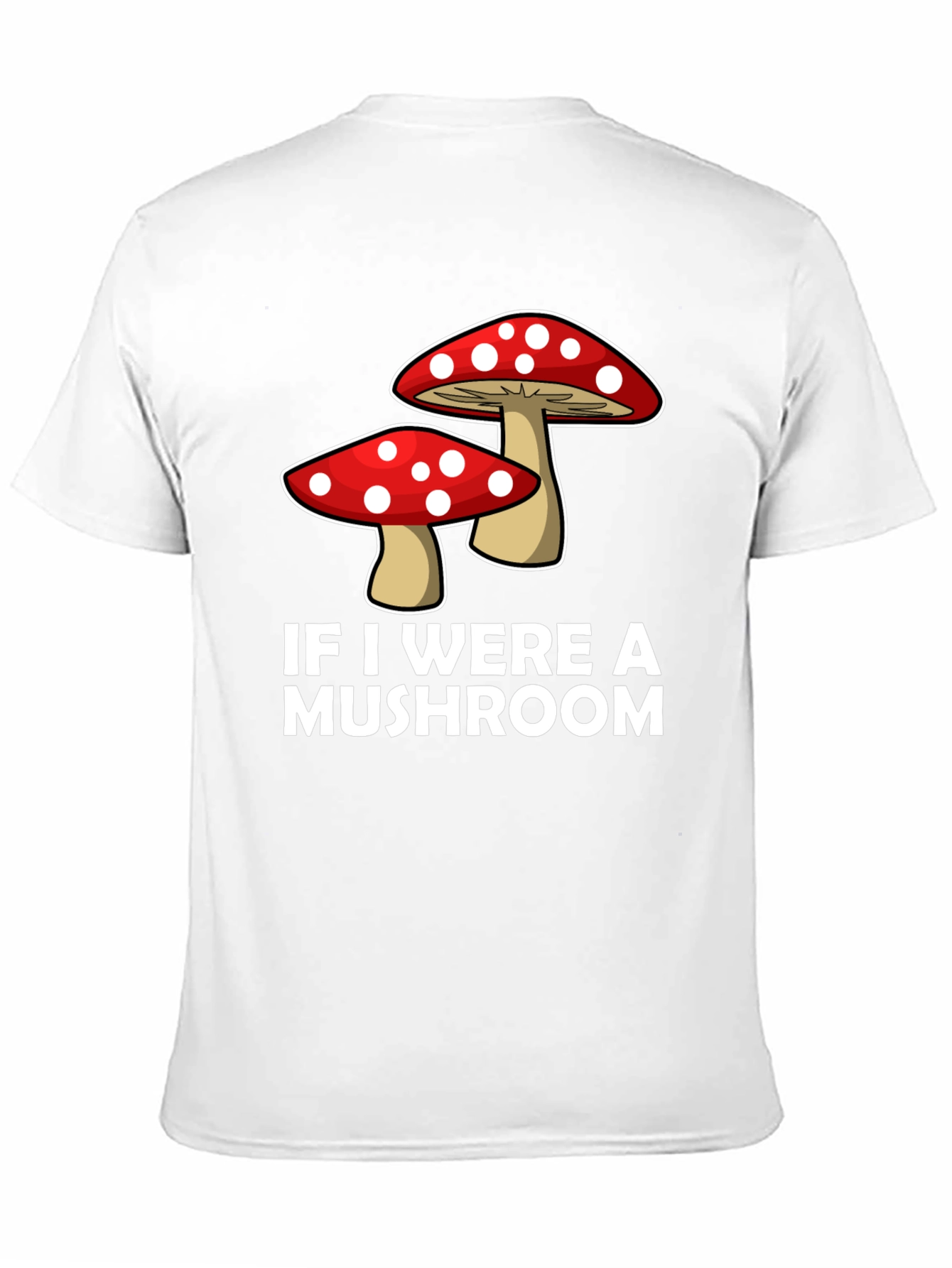 Mushroom Graphic Tee - Funny Mens Crew Neck T-Shirt