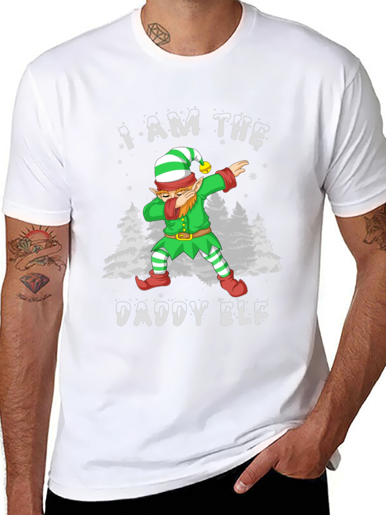I am the Daddy Elf T-Shirt Christmas Holiday Tee