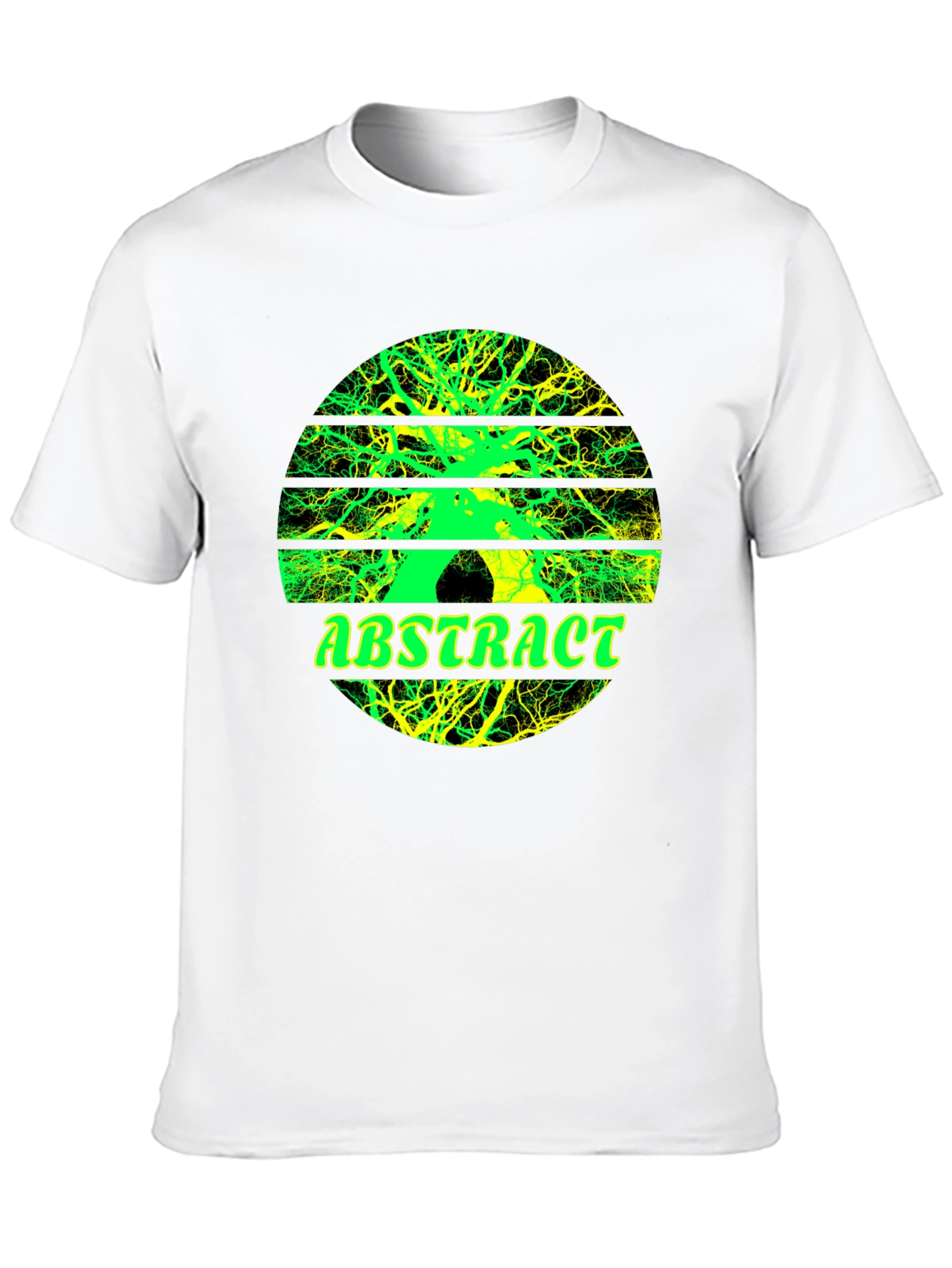 Abstract Tree Graphic Tee - Stylish Mens Black T-Shirt