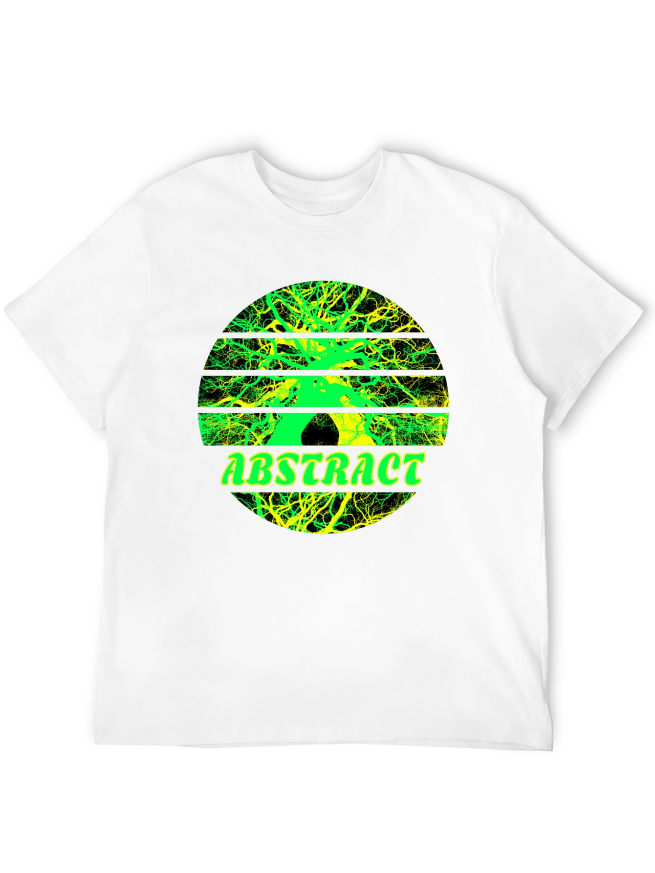 Abstract Tree Graphic Tee - Stylish Mens Black T-Shirt