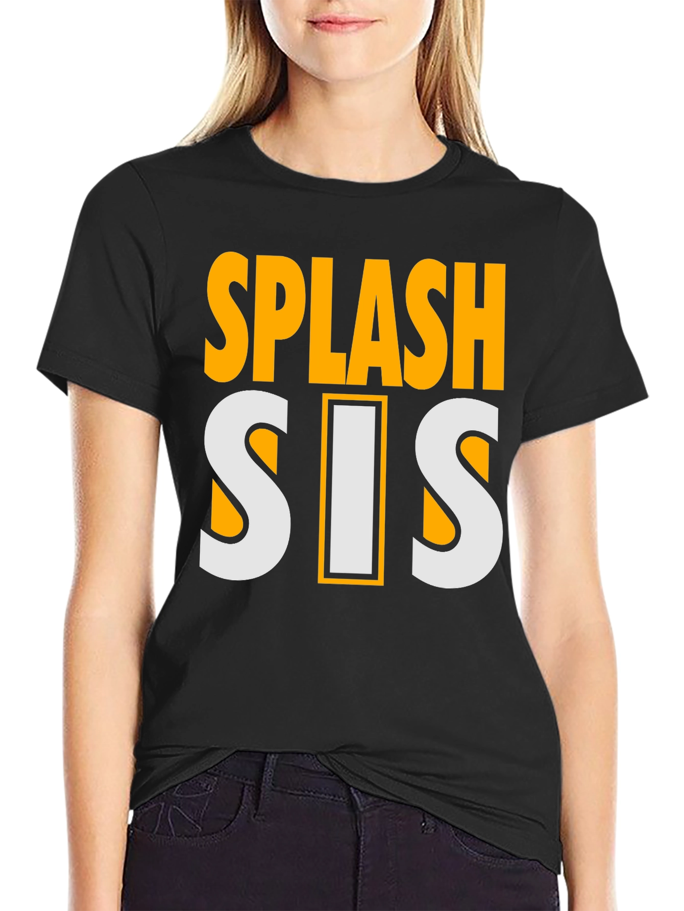 Splash Sis Black Graphic Tee