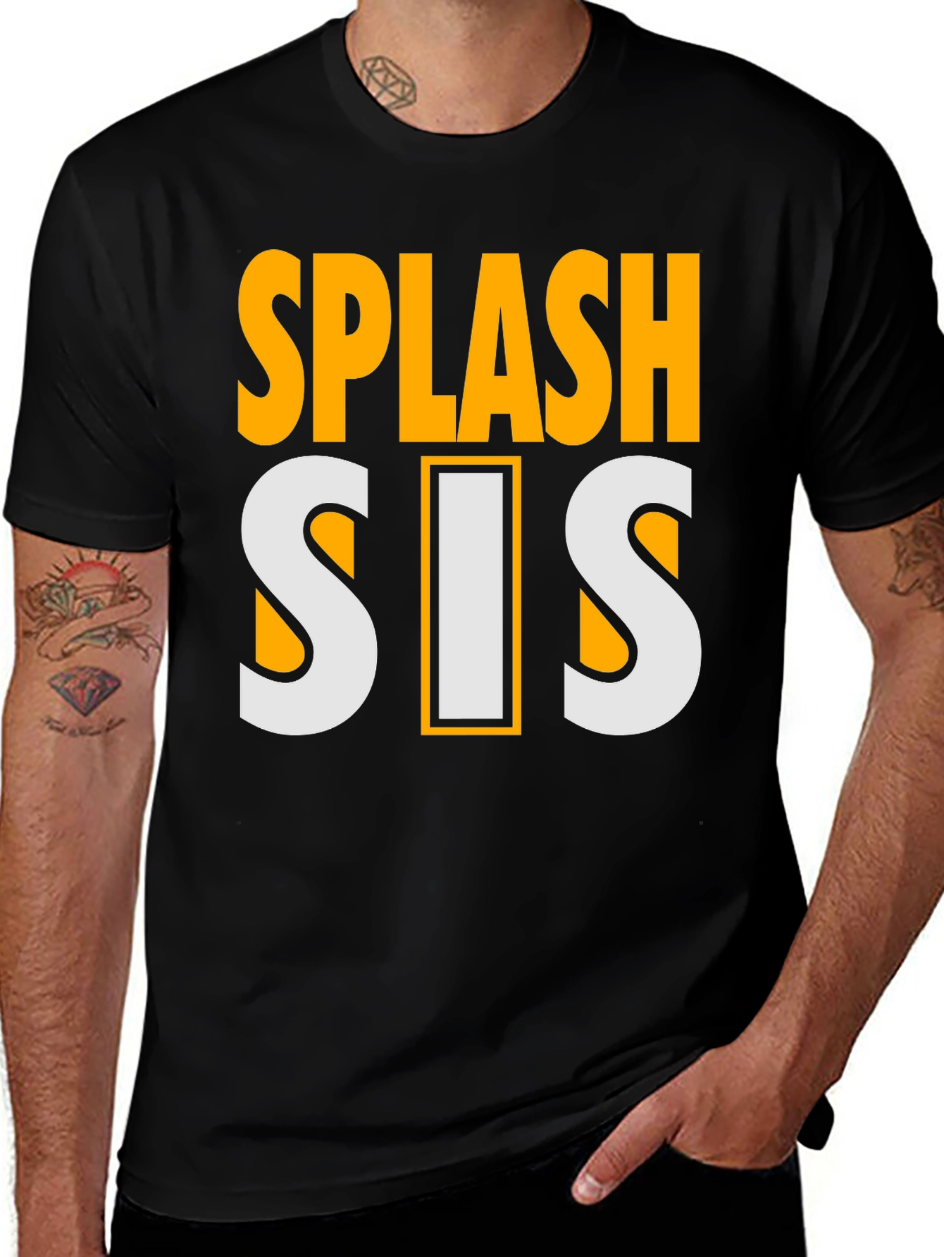 Splash Sis Black Graphic Tee