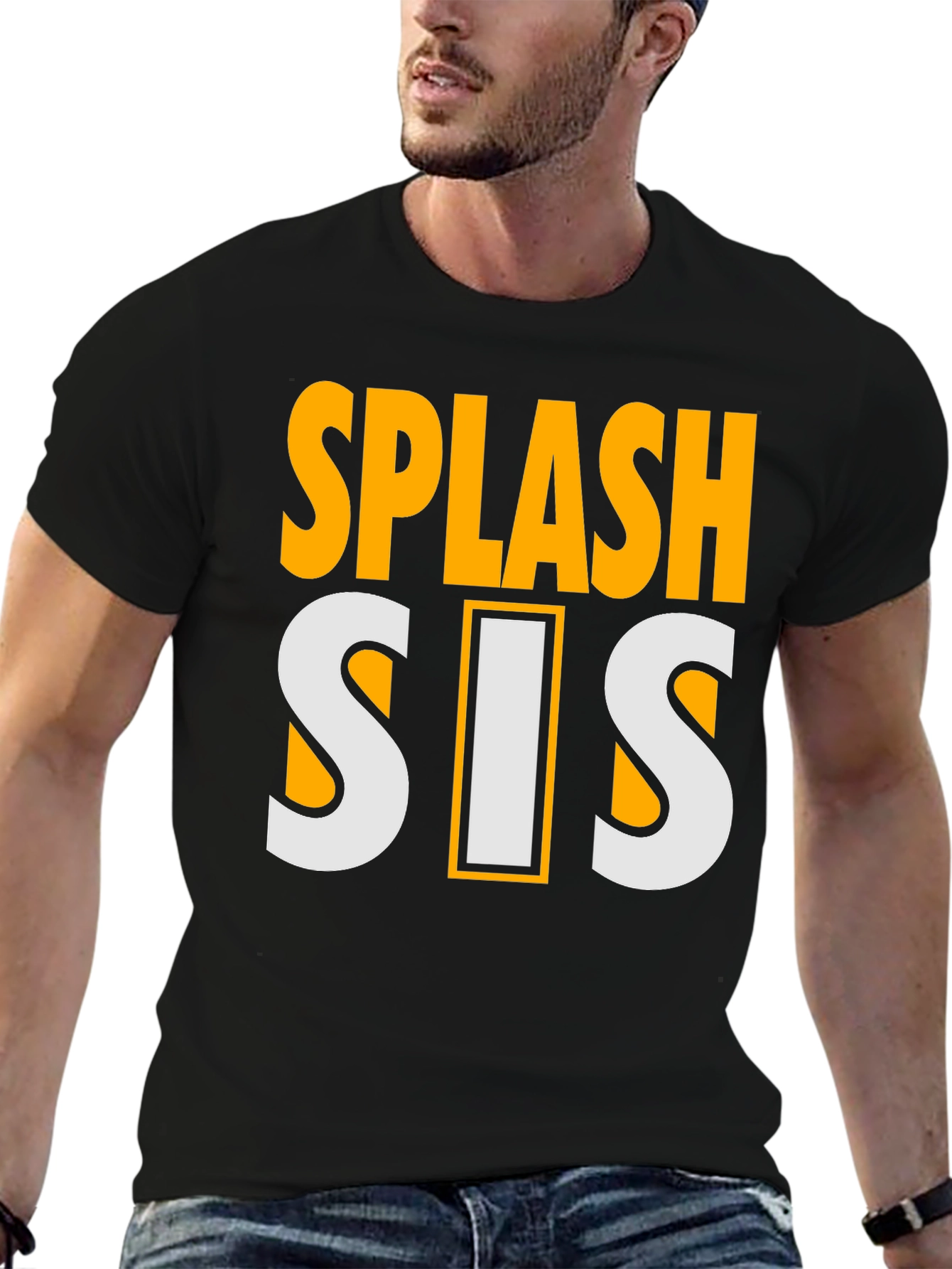 Splash Sis Black Graphic Tee