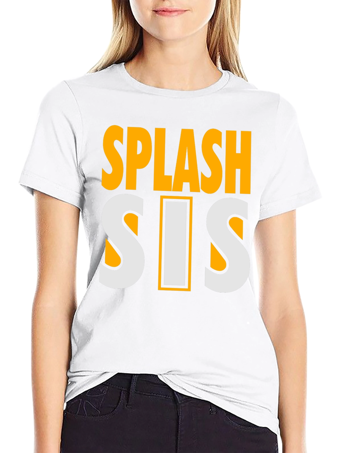 Splash Sis Black Graphic Tee
