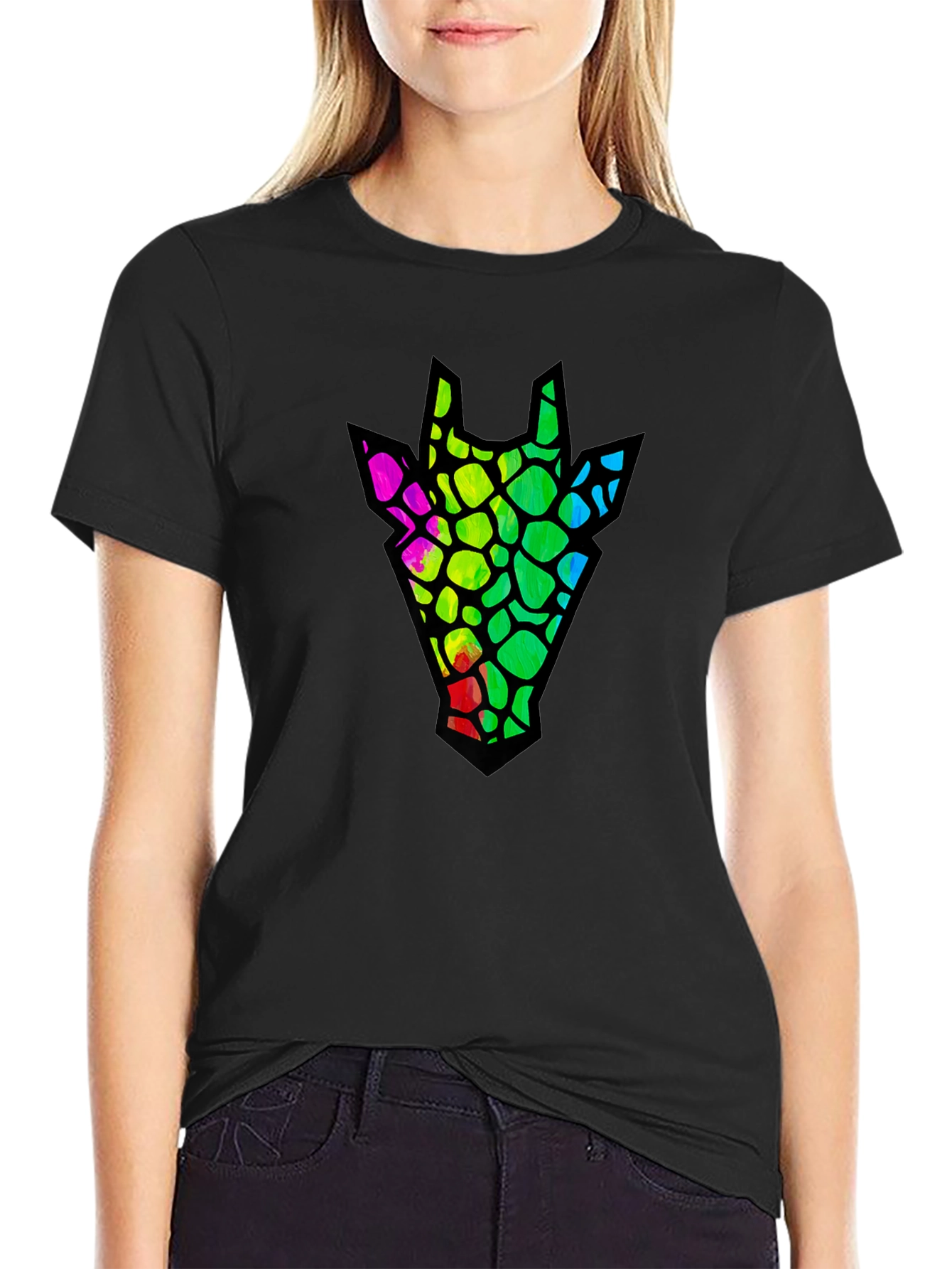 Funky Giraffe T-Shirt - Vivid Graphic Tee