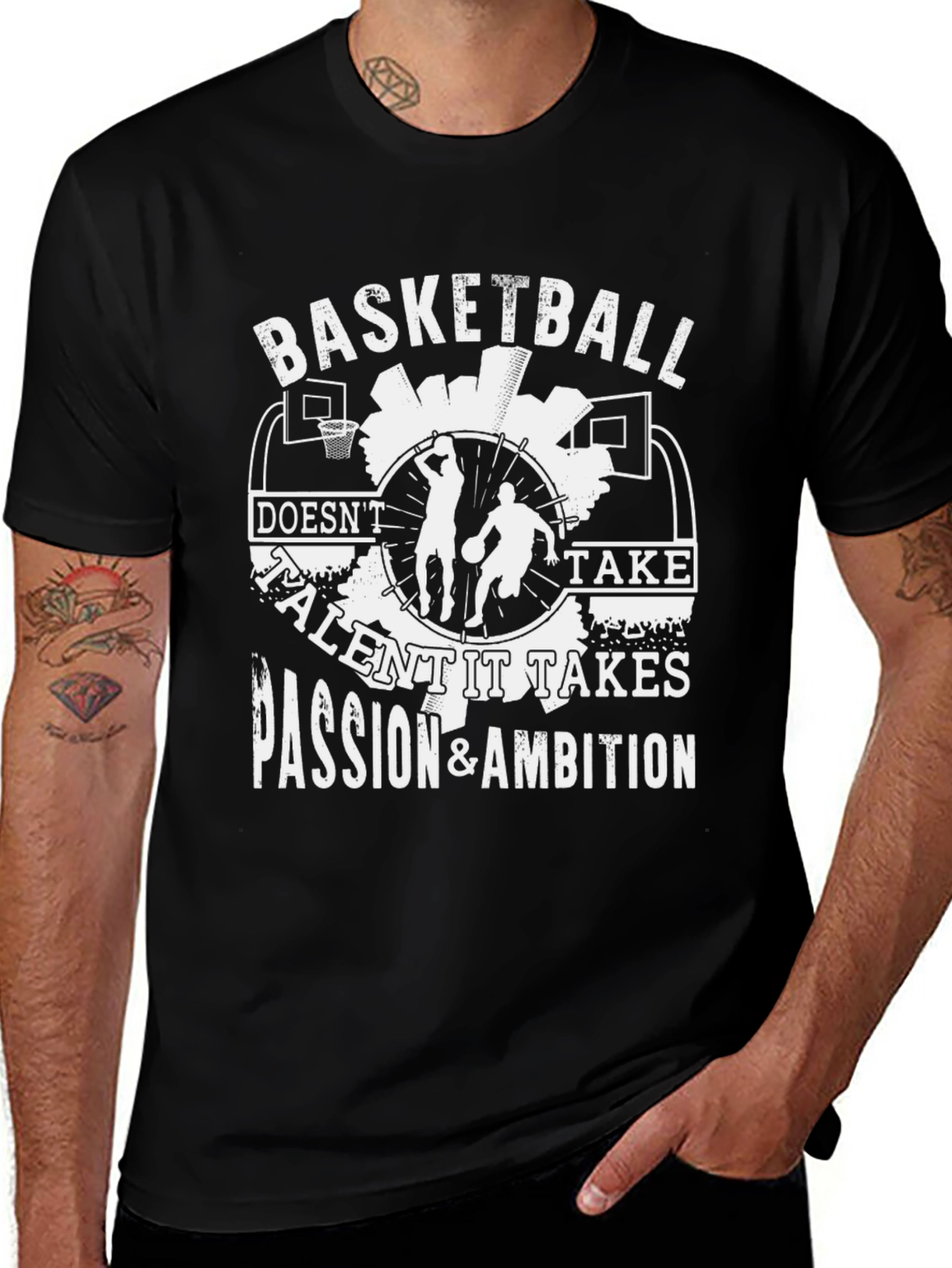 Basketball Passion & Ambition Graphic T-Shirt