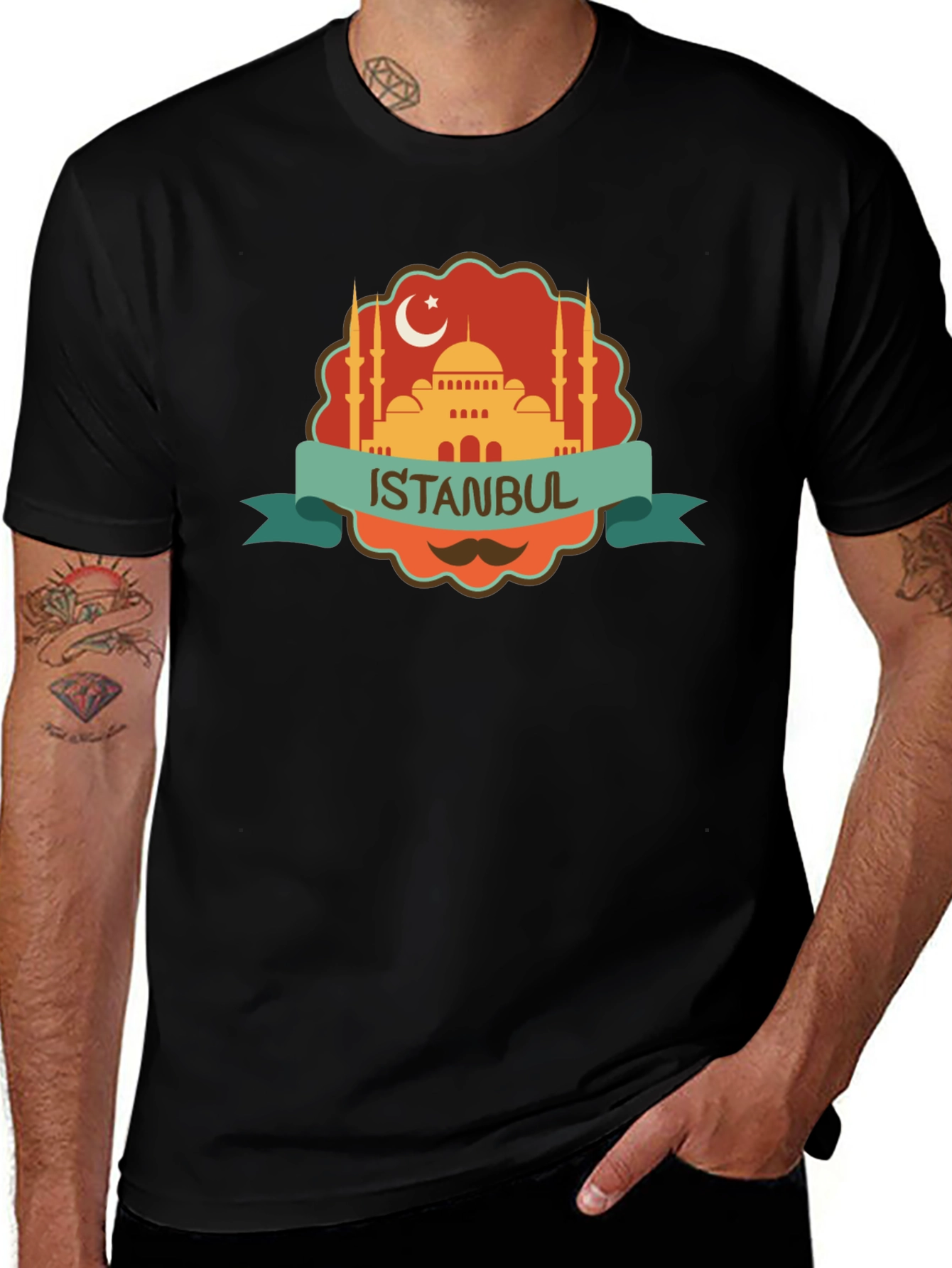 Istanbul Graphic T-Shirt - Mens Black Tee