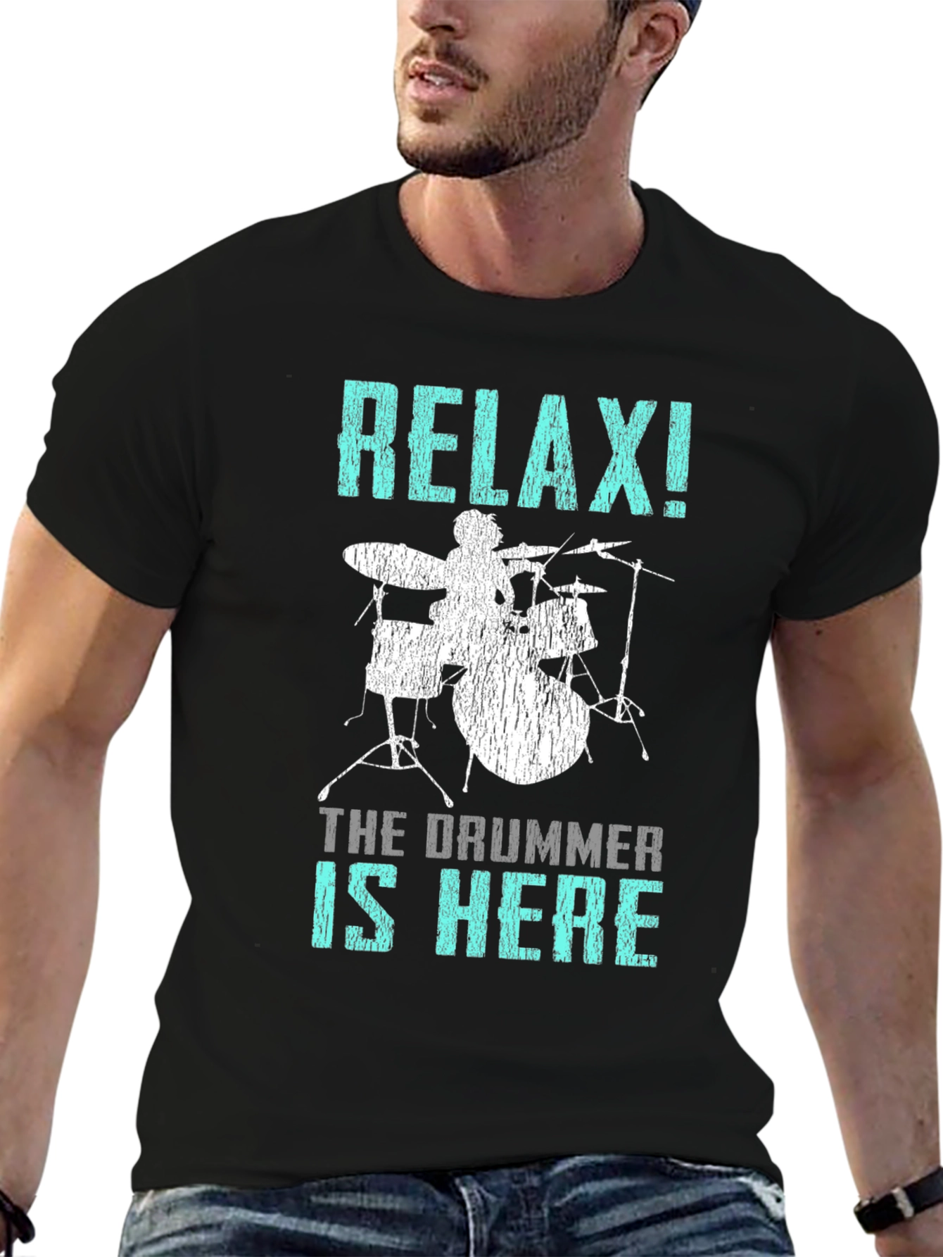 Relax! The Drummer is Here T-Shirt - Percussionist Tee