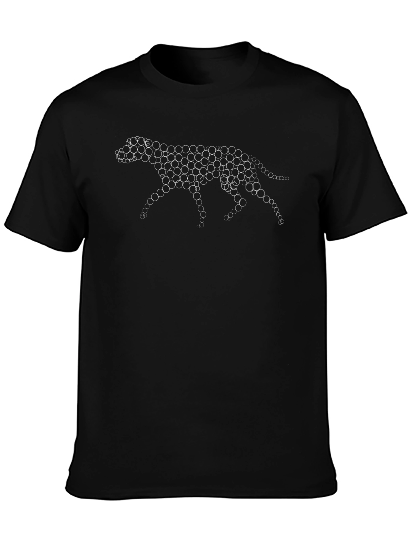 Geometric Dog Graphic Print T-Shirt