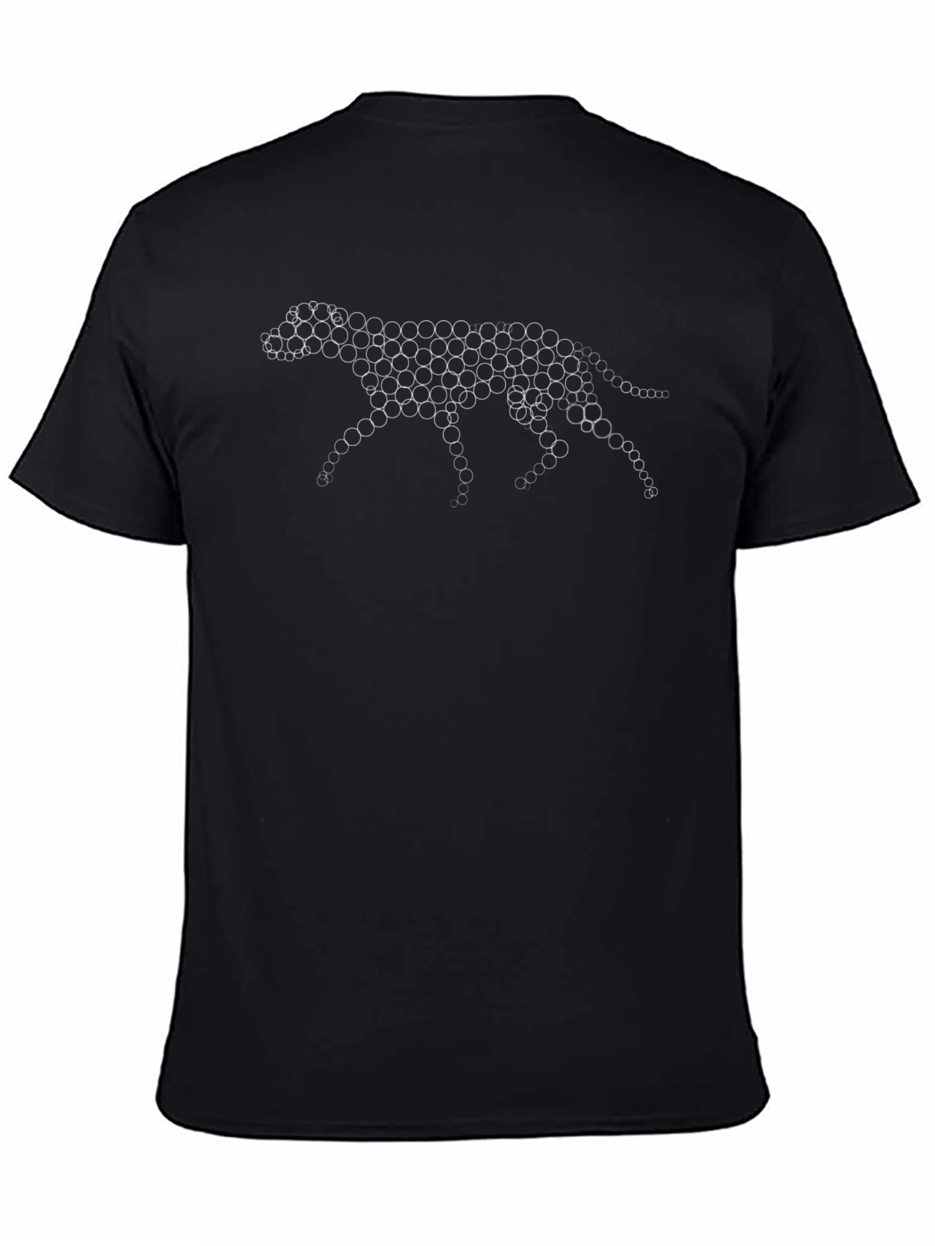 Geometric Dog Graphic Print T-Shirt