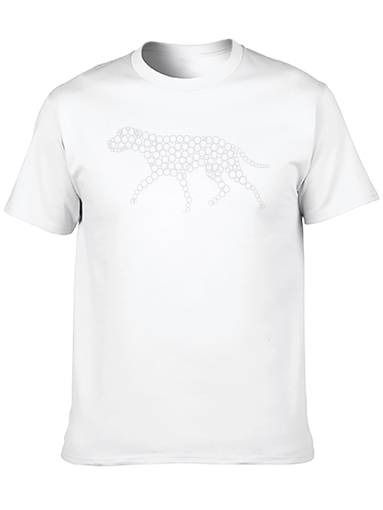 Geometric Dog Graphic Print T-Shirt