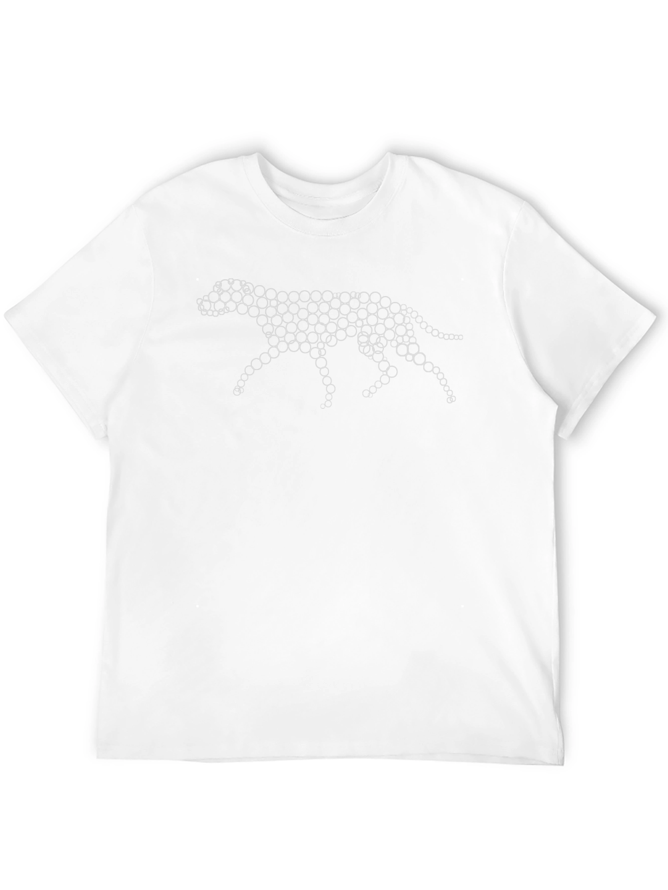 Geometric Dog Graphic Print T-Shirt
