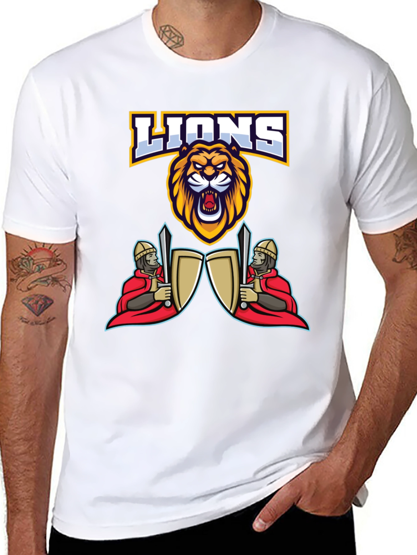 Lions Graphic T-Shirt - Fierce Design