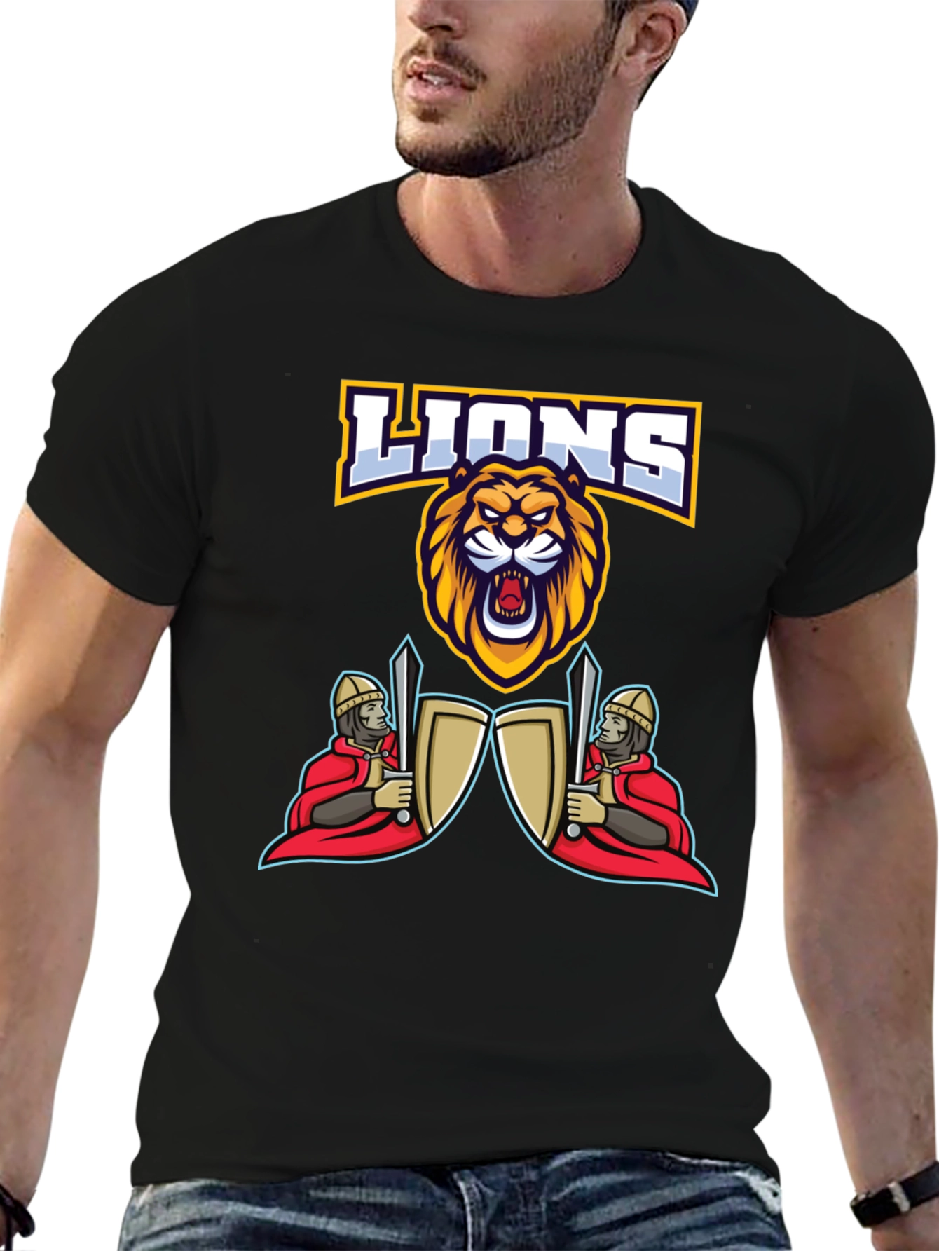 Lions Graphic T-Shirt - Fierce Design